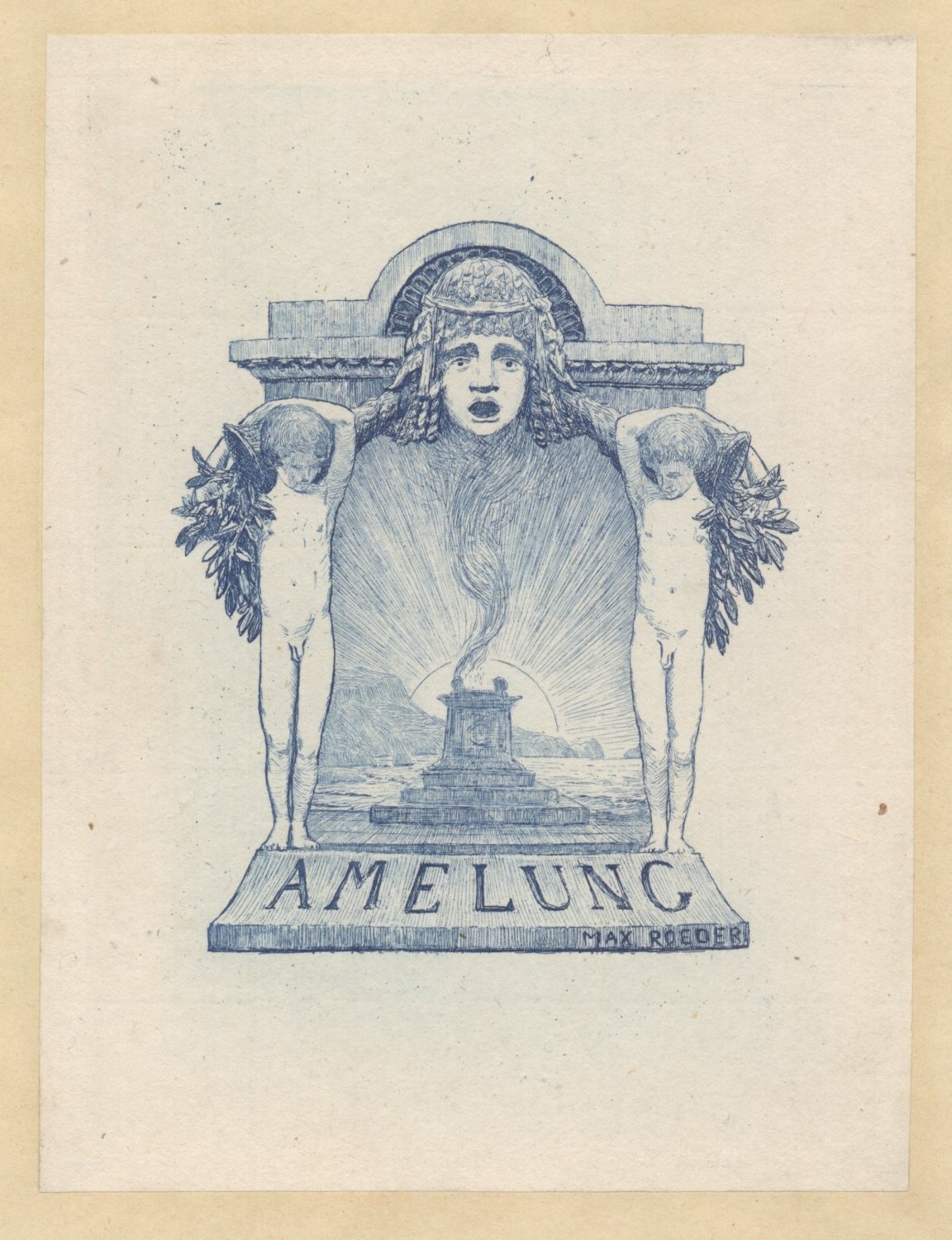 AMELUNG. Exlibris (Freies Deutsches Hochstift / Frankfurter Goethe-Museum CC BY-NC-SA)