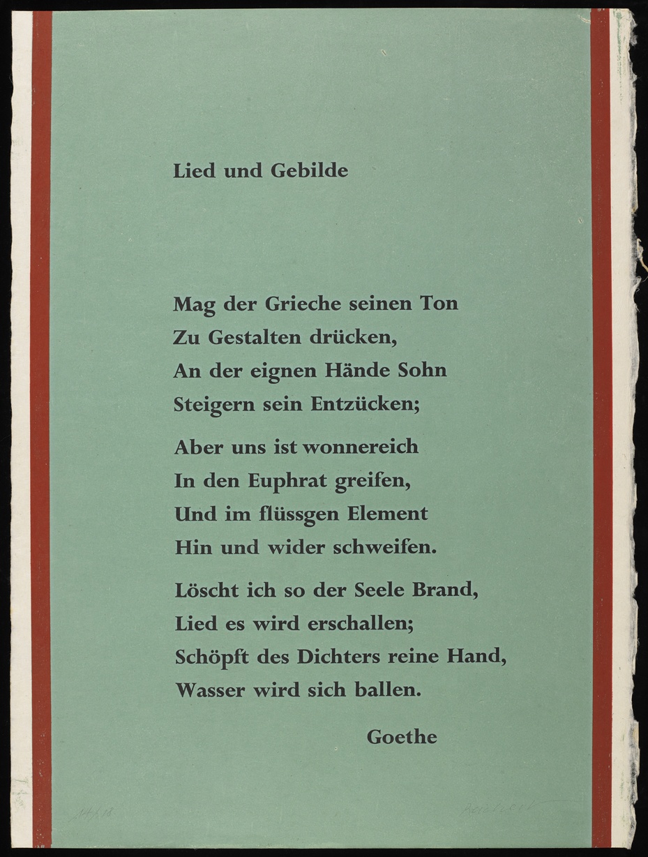 Lied und Gebilde (Freies Deutsches Hochstift / Frankfurter Goethe-Museum © Josua Reichert RR-F)