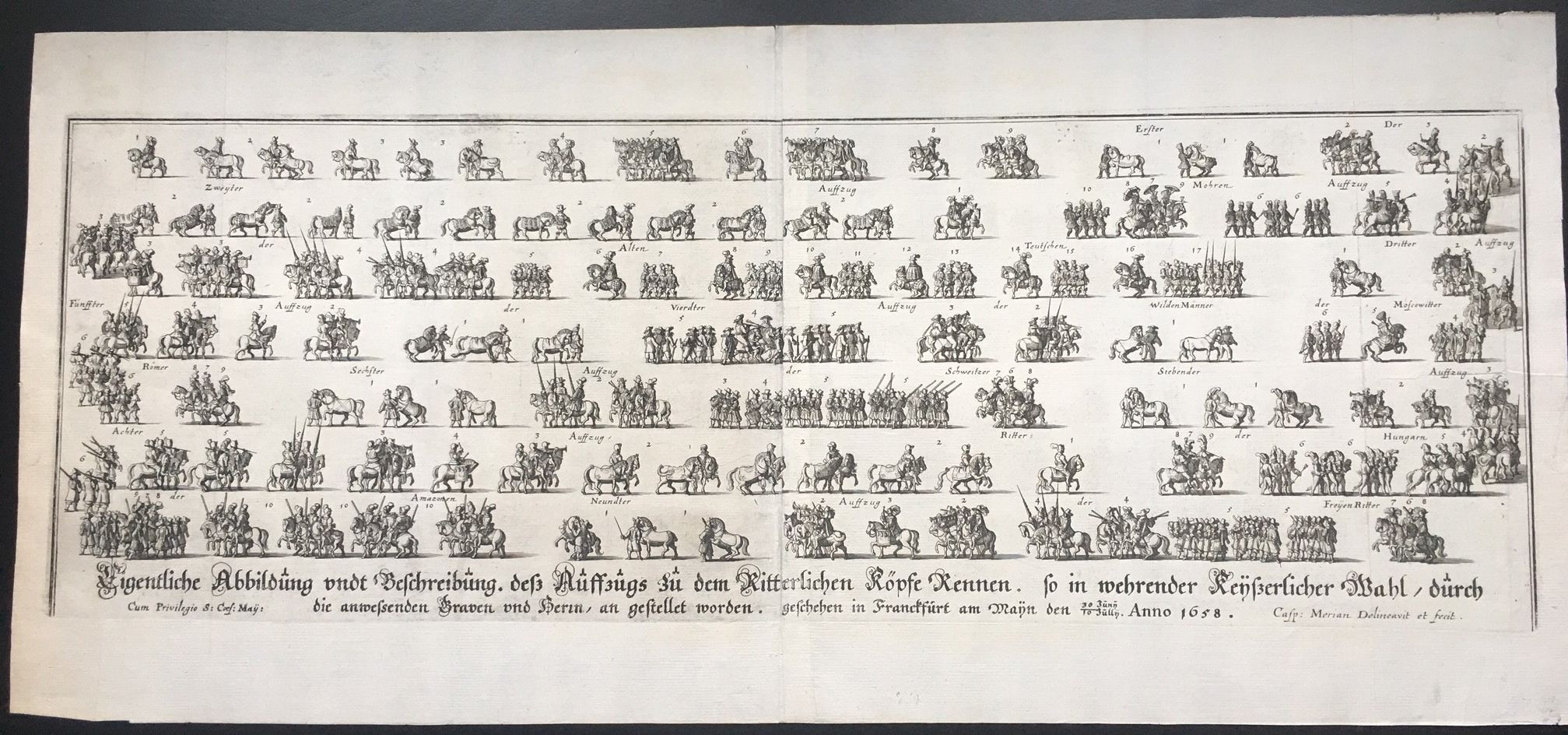Eigentliche Abbildung vndt Beschrebung deß Auffzugs zu den Ritterlichen Köpfe Rennen... Anno 1658 (Taunus-Rhein-Main - Regionalgeschichtliche Sammlung Dr. Stefan Naas CC BY-NC-SA)