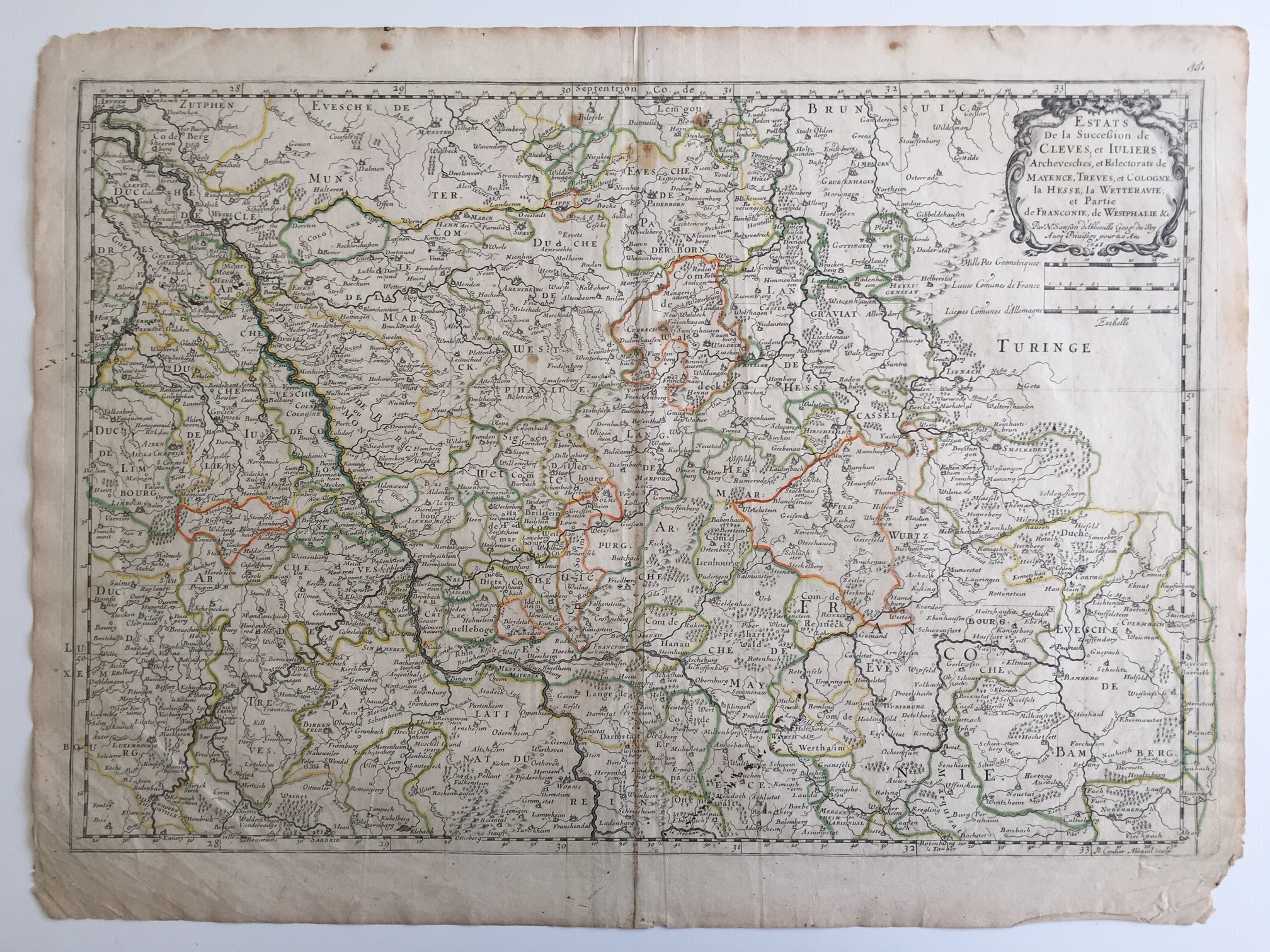 R. Cordier, Estats de la Succeßion de Cleves, et Iuliers, 1648. (Taunus-Rhein-Main - Regionalgeschichtliche Sammlung Dr. Stefan Naas CC BY-NC-SA)