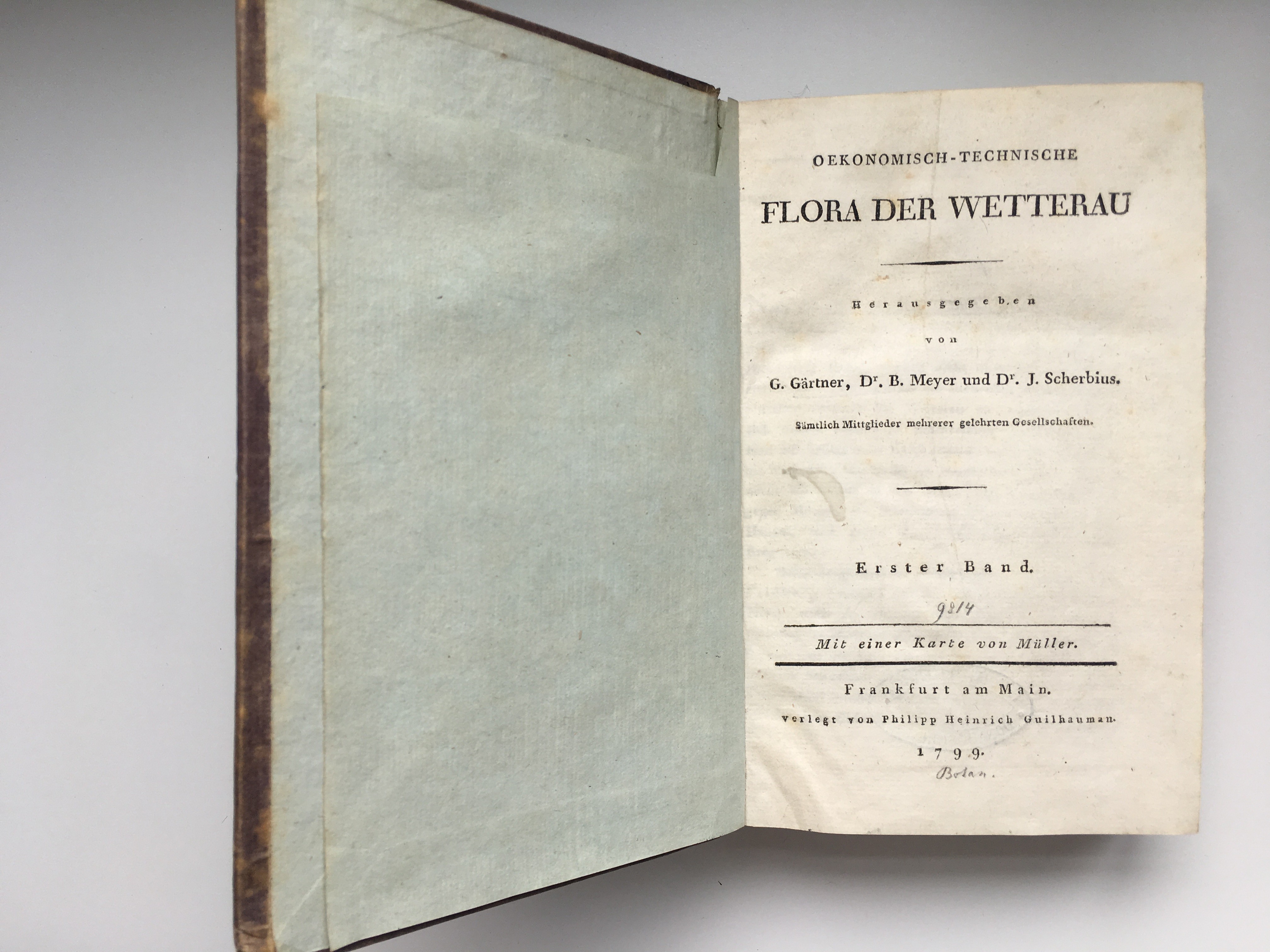 Gärtner, Meyer, Scherbius, Flora der Wetterau, Band 1-3, 1799-1802 (Taunus-Rhein-Main - Regionalgeschichtliche Sammlung Dr. Stefan Naas CC BY-NC-SA)