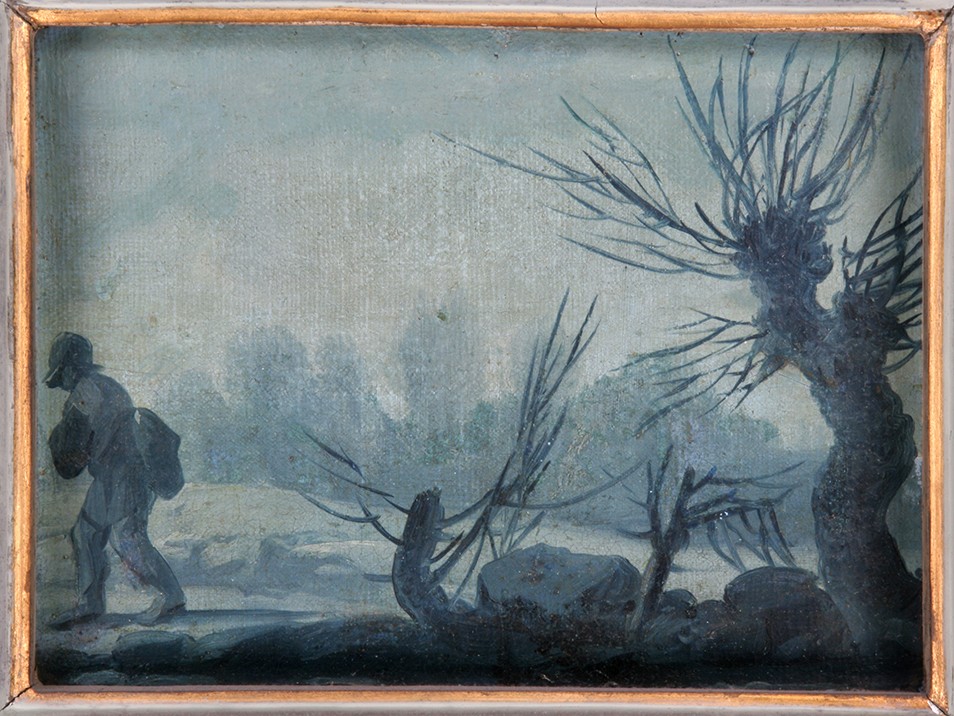 Landschaft mit Kopfweiden und einem Mann (Freies Deutsches Hochstift / Frankfurter Goethe-Museum RR-F)