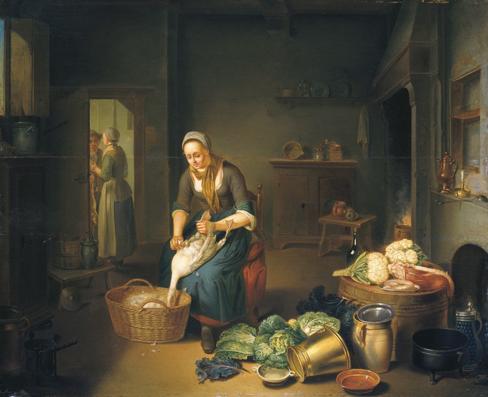 Küchenstück mit gänserupfender Frau (Freies Deutsches Hochstift / Frankfurter Goethe-Museum RR-F)