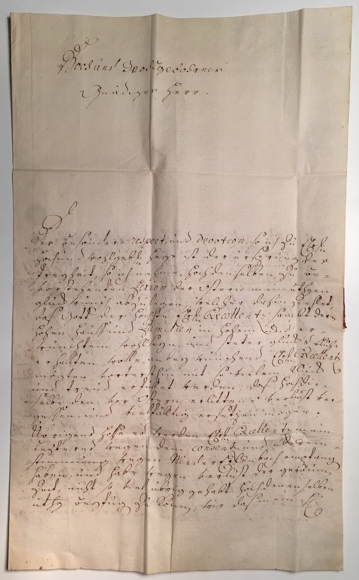 9. April 1743: Der Hundheimsche Amtmann J. Huberti bittet M. de Lersner um ein Darlehen, um einen fälligen Wechsel einlösen zu können. (Regionalgeschichtliche Sammlung Dr. Stefan Naas CC BY-NC-SA)