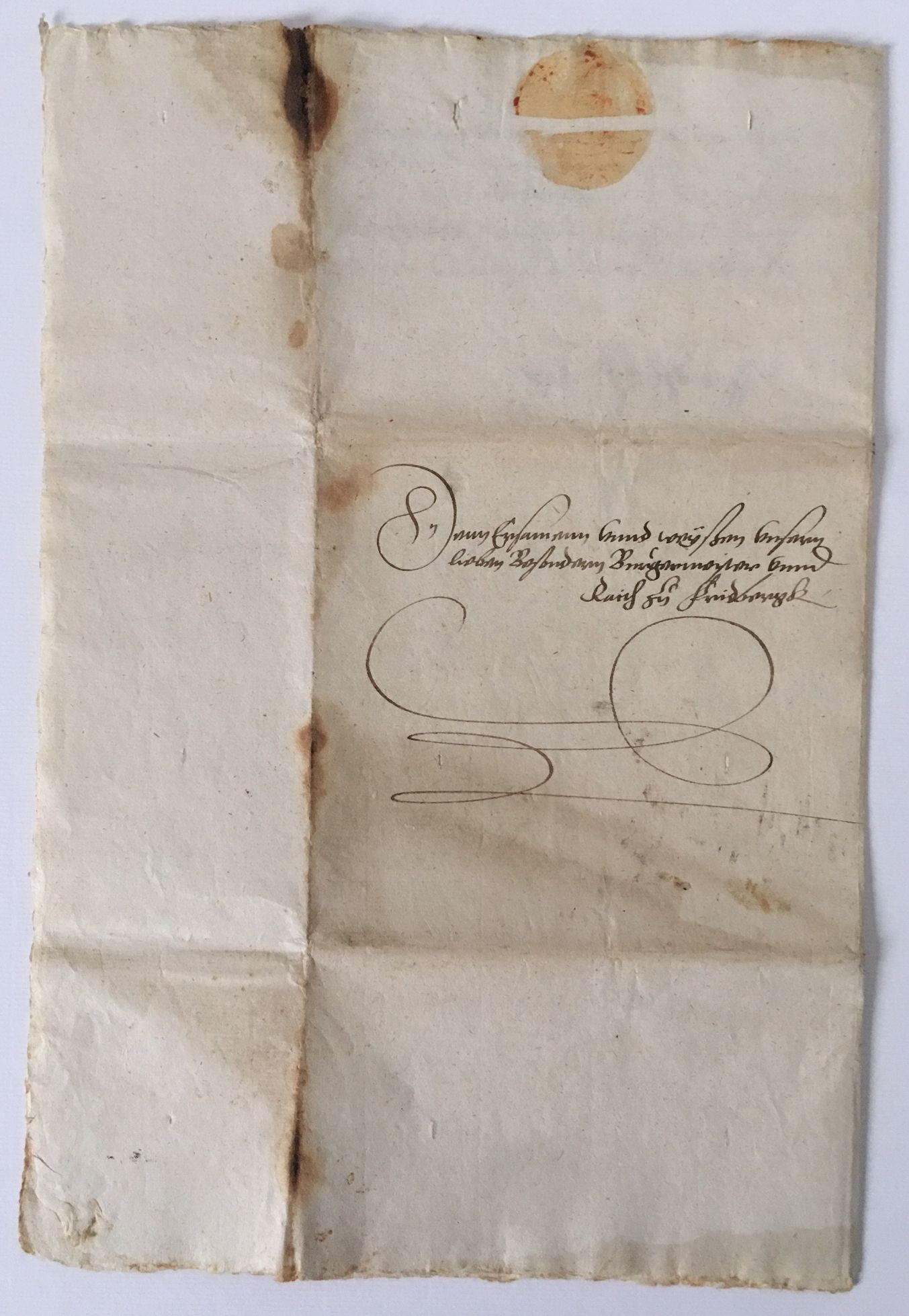 Brief Philipps I., Landgraf von Hessen 1557 (Taunus-Rhein-Main - Regionalgeschichtliche Sammlung Dr. Stefan Naas CC BY-NC-SA)