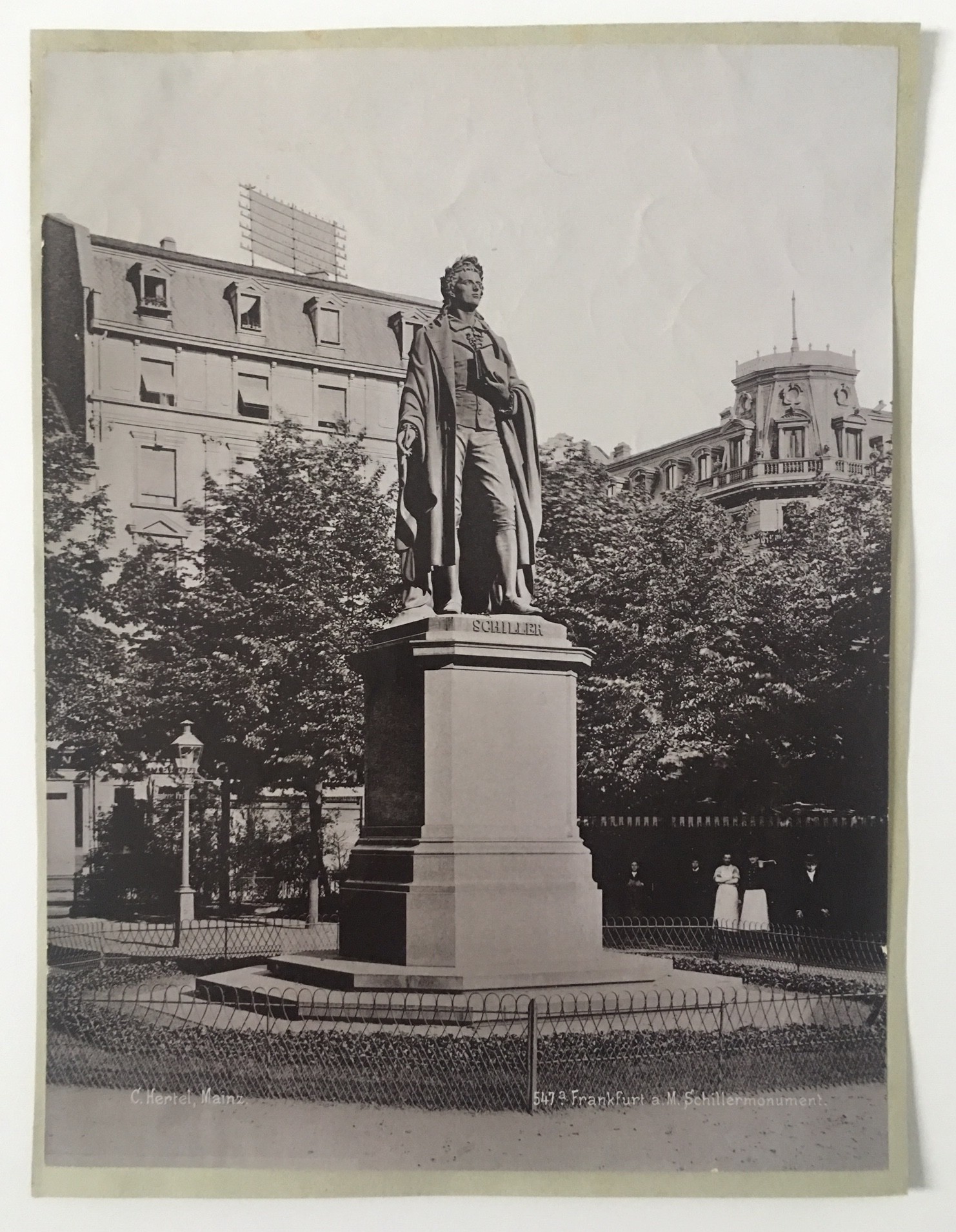 Schillerdenkmal, Frankfurt am Main 1896 (Regionalgeschichtliche Sammlung Dr. Stefan Naas CC BY-NC-SA)