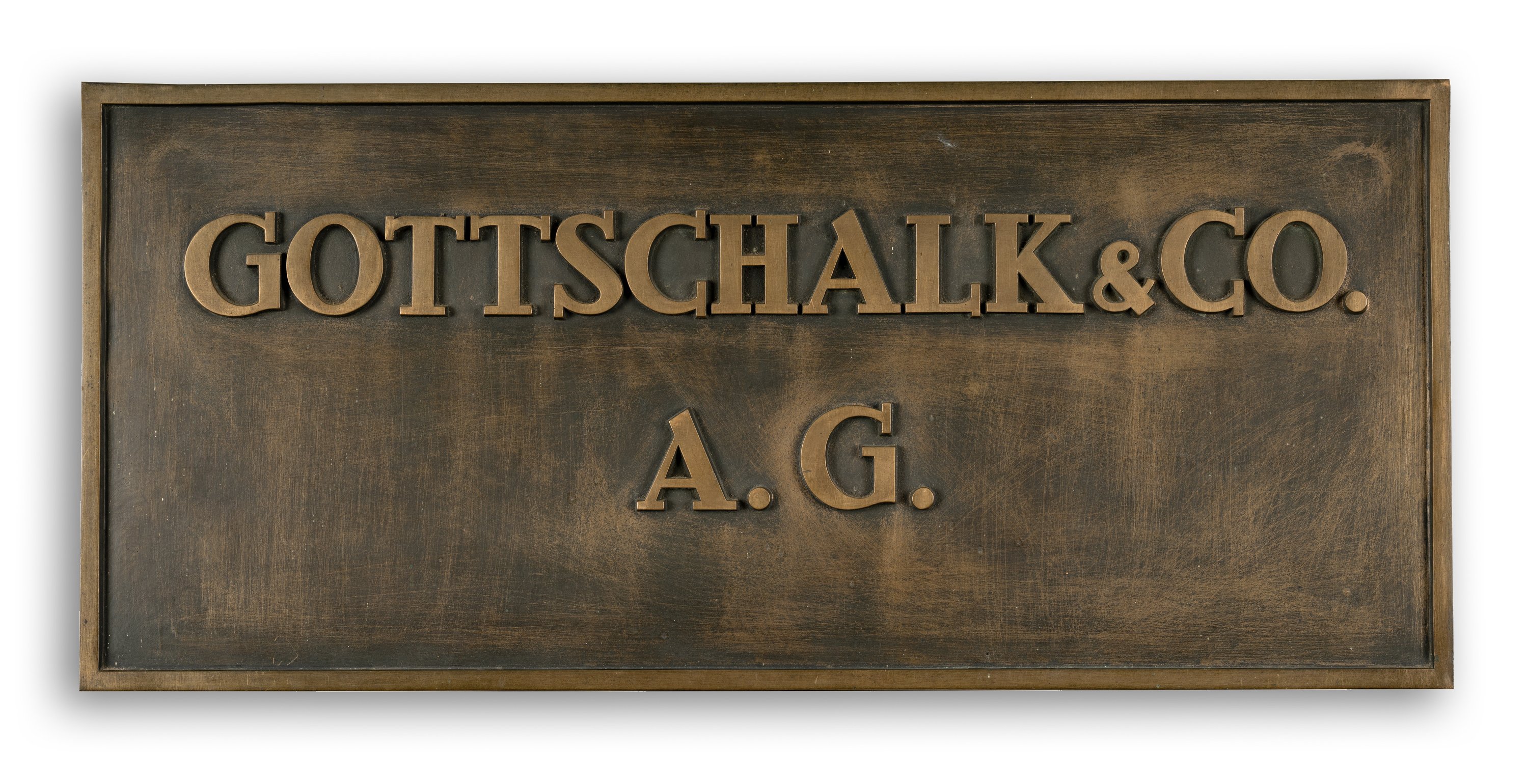 Firmenschild "Gottschalk & Co. AG" (Stadtmuseum Kassel CC BY-NC-SA)