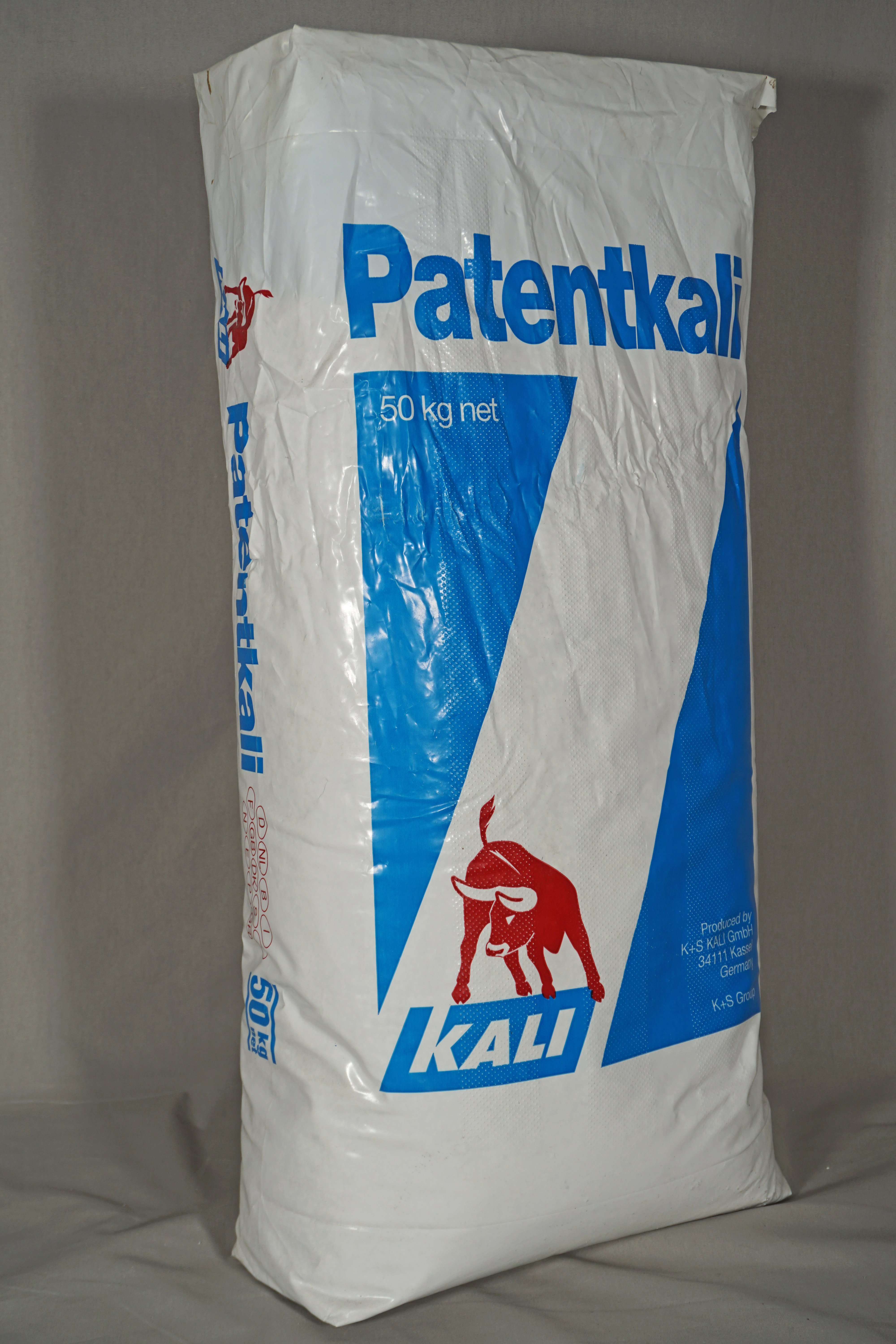 Kunststoffsack für Patentkali (K+S KALI GmbH) (Werra-Kalibergbau-Museum, Heringen/W. CC BY-NC-SA)