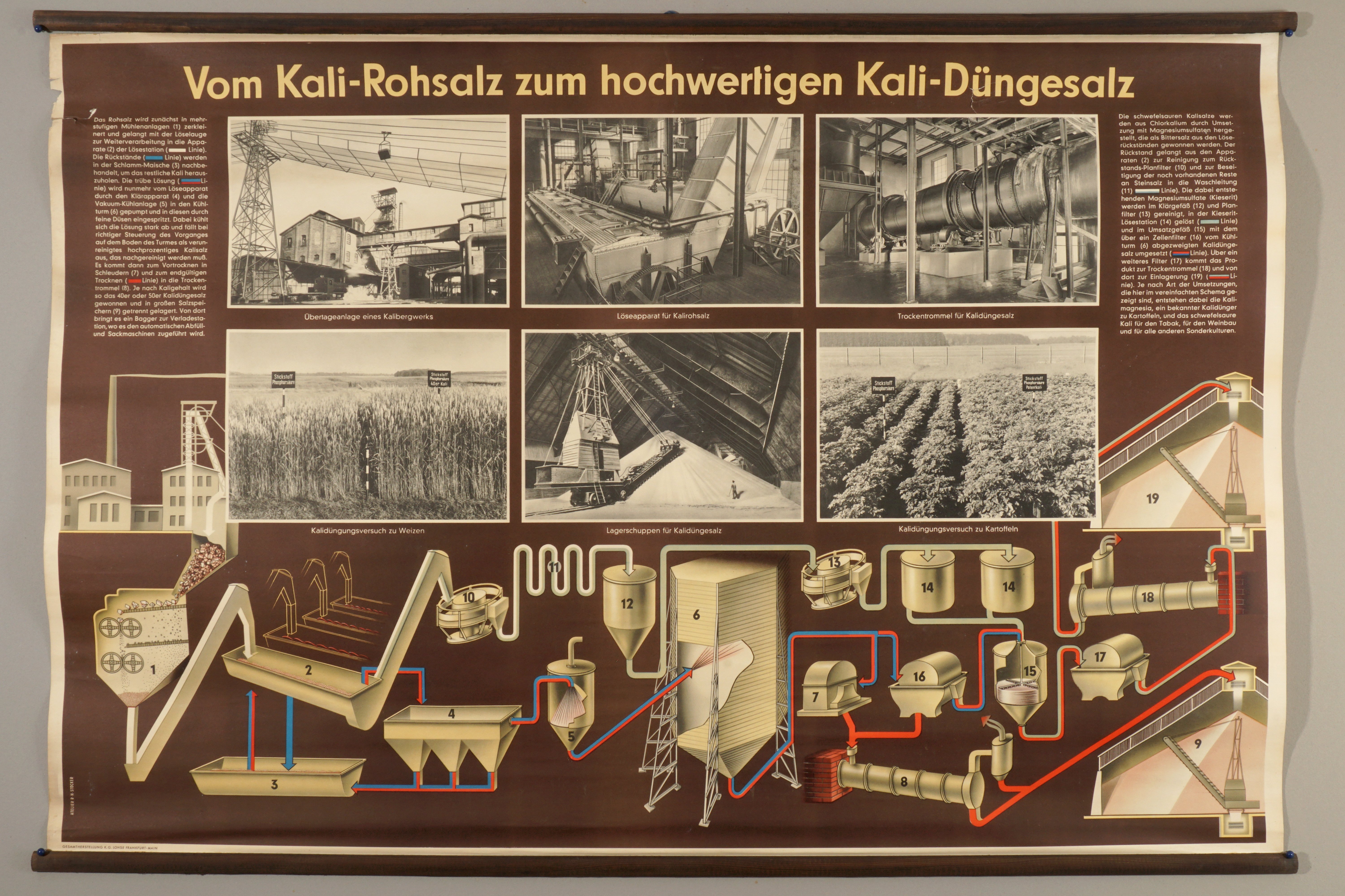 Lehrtafel 'Vom Kali-Rohsalz zum hochertigen Kali-Düngesalz' (Werra-Kalibergbau-Museum, Heringen/W. CC BY-NC-SA)