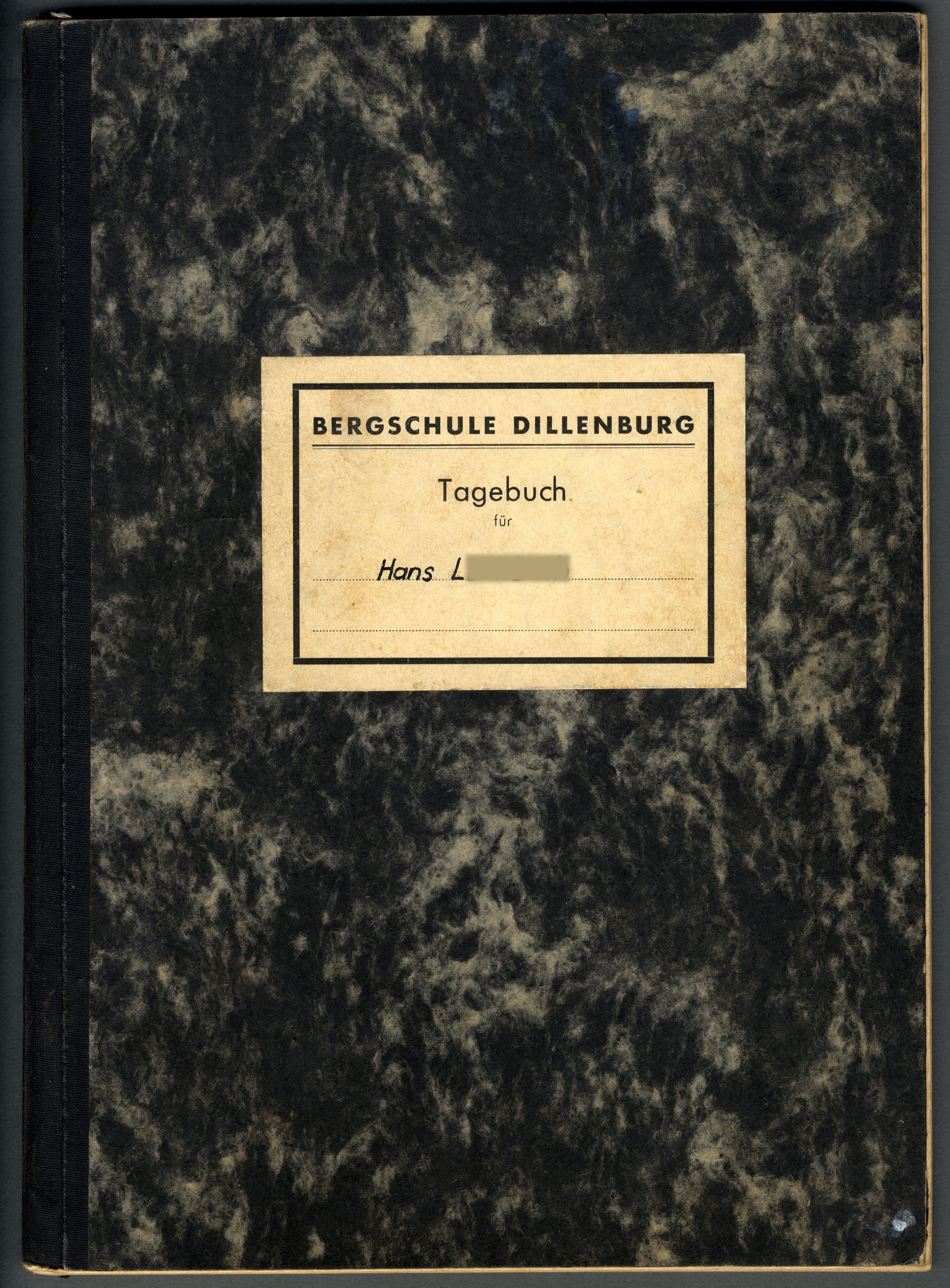 Ausbildungs-Tagebuch der Bergschule Dillenburg (Werra-Kalibergbau-Museum, Heringen/W. CC BY-NC-SA)