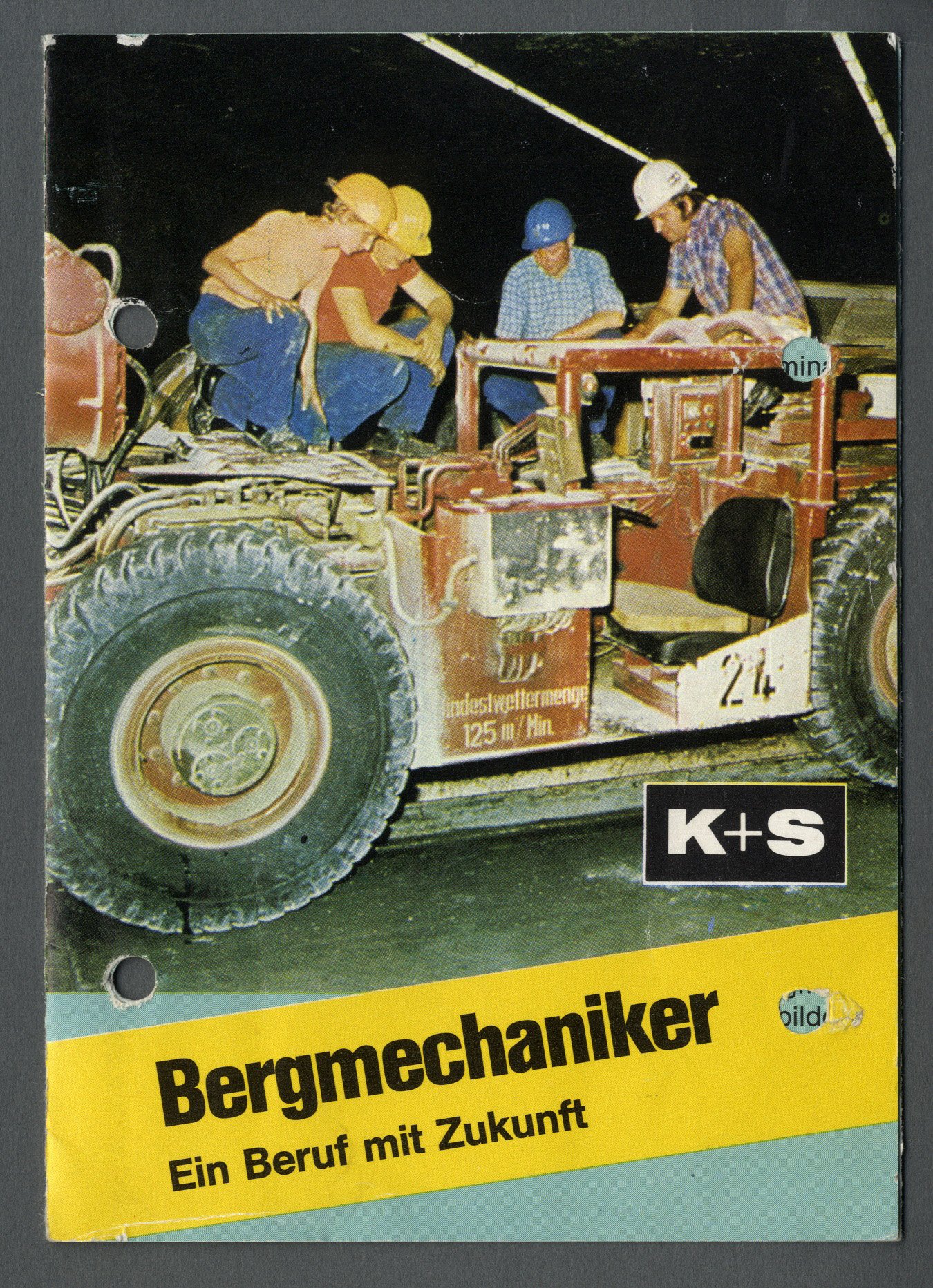Werbebroschüre "Bergmechaniker - Ein Beruf mit Zukunft" (Werra-Kalibergbau-Museum, Heringen/W. CC BY-NC-SA)