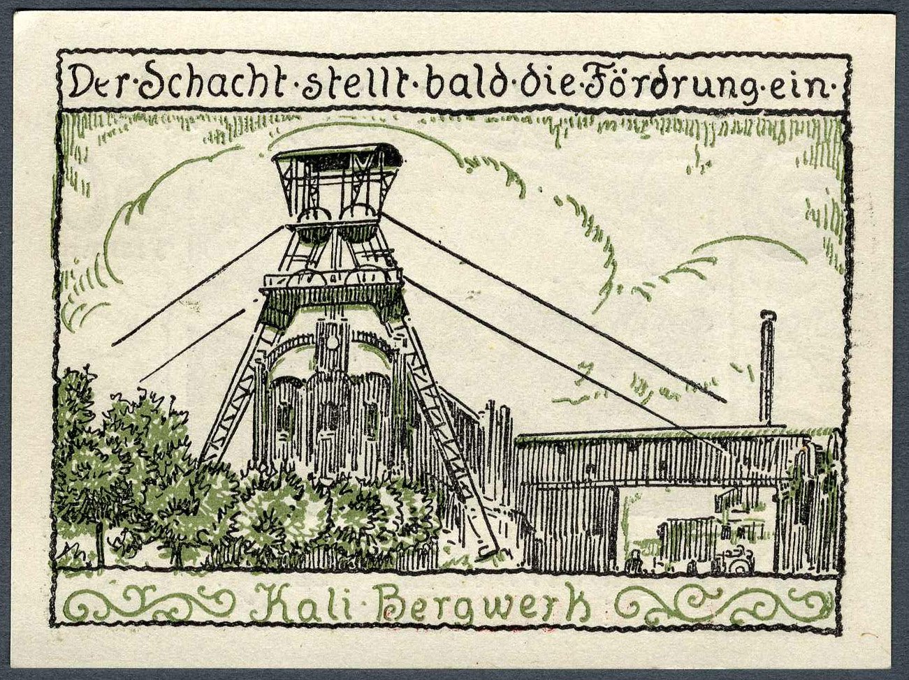 Notgeldschein '50 Pfennig', Röhrigshöfe (Motiv Kalibergwerk) (Werra-Kalibergbau-Museum, Heringen/W. CC BY-NC-SA)