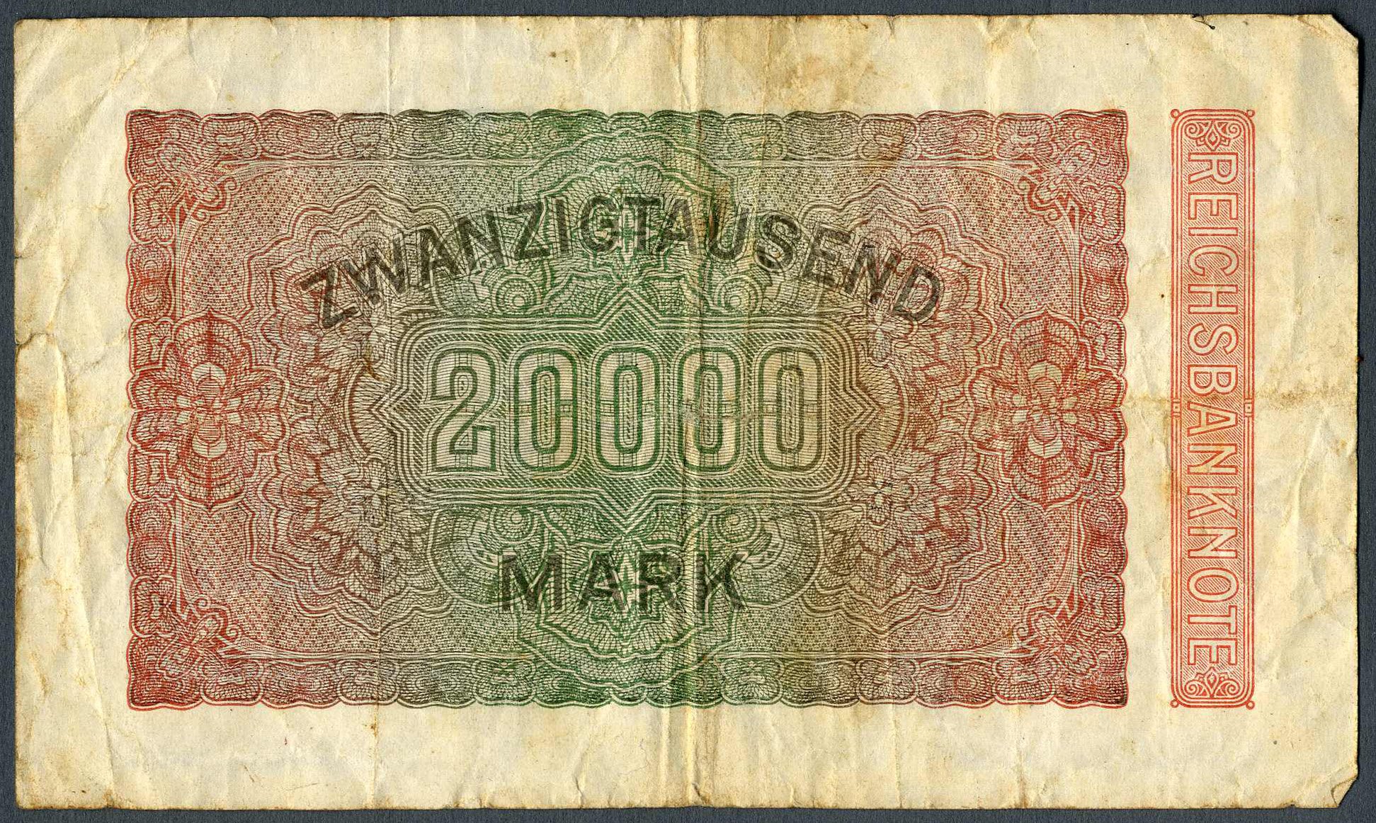 Reichsbanknote Zwanzigtausend Mark (Werra-Kalibergbau-Museum, Heringen/W. CC BY-NC-SA)