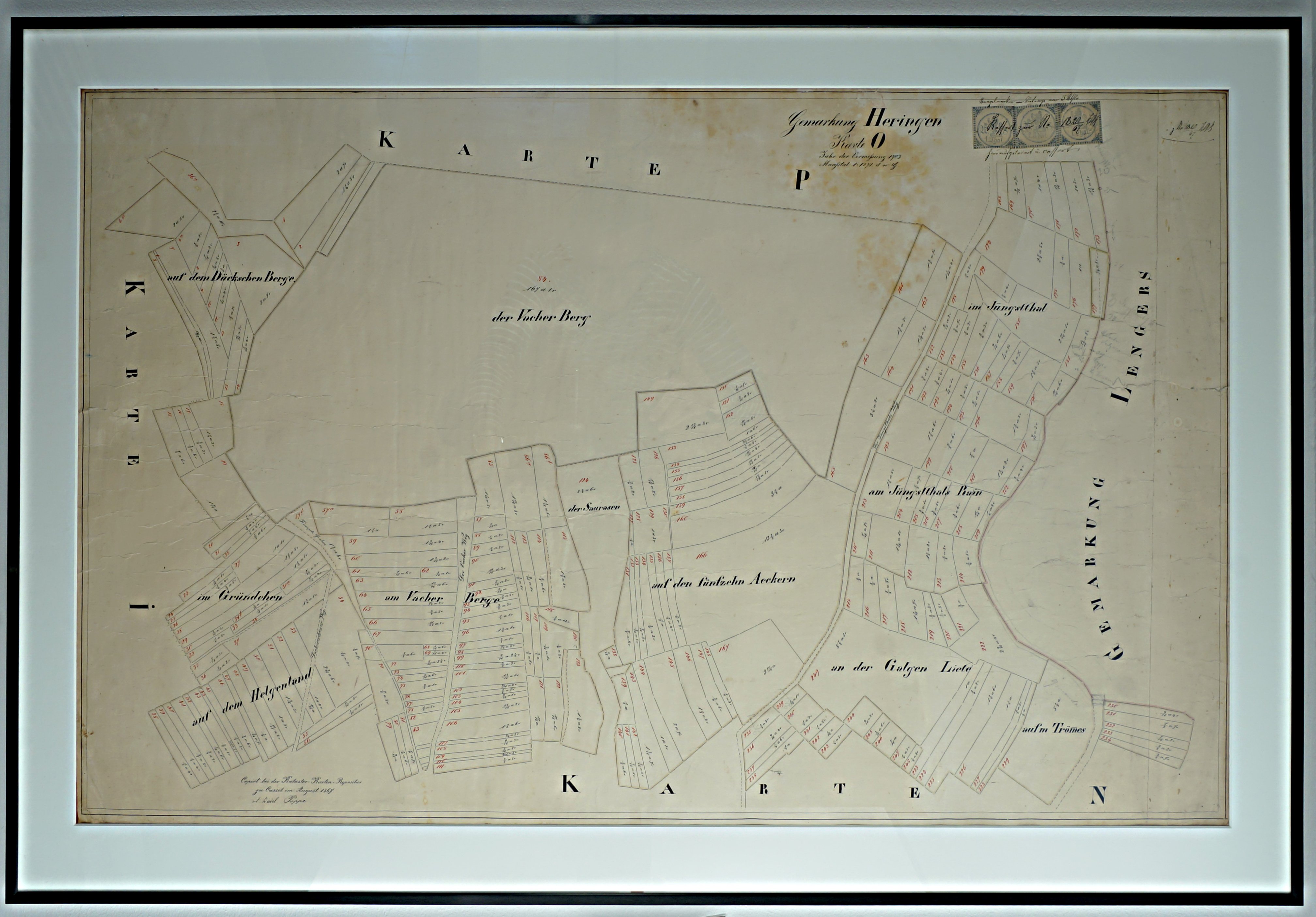 Flurkarte der Gemarkung Heringen (Werra-Kalibergbau-Museum, Heringen/W. CC BY-NC-SA)