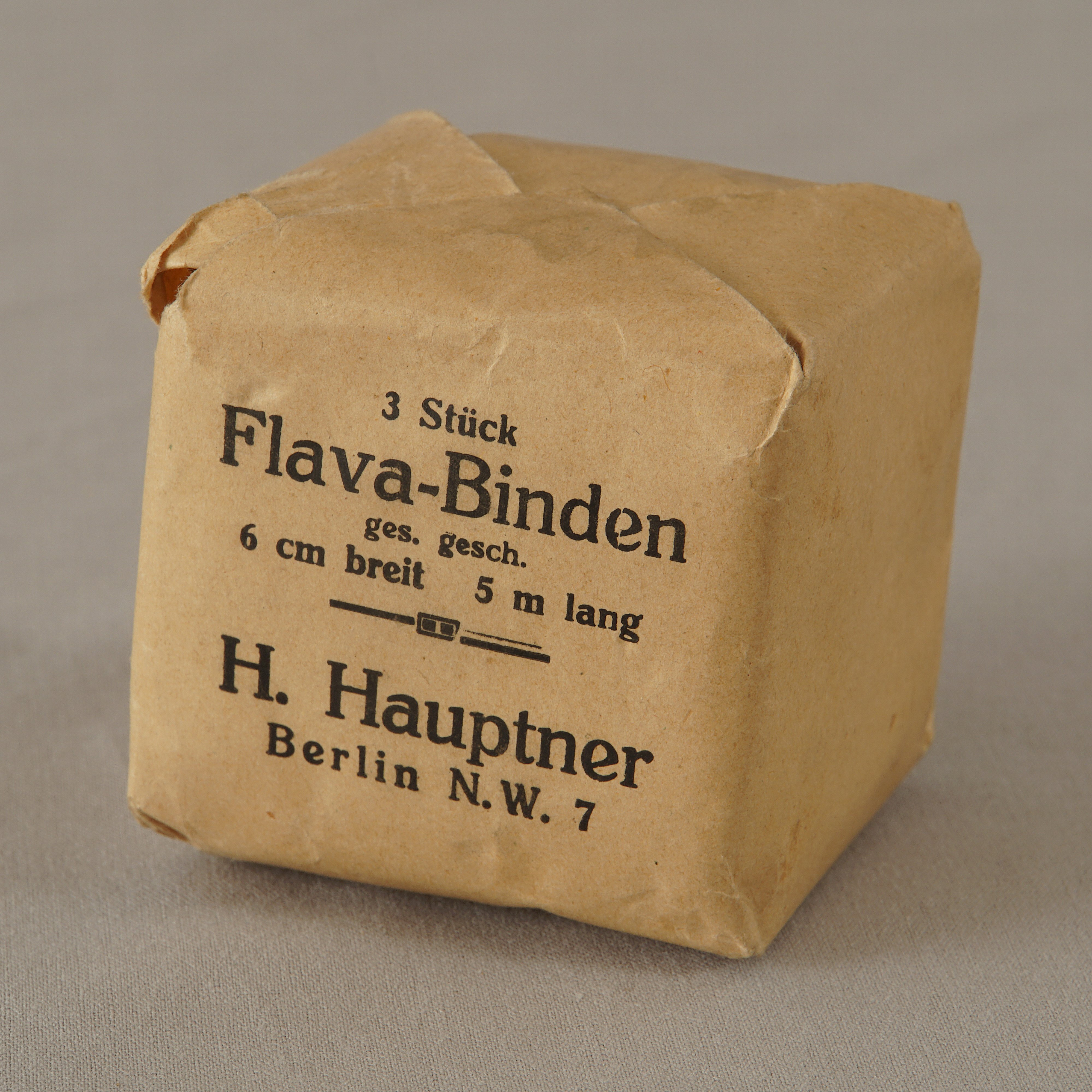 Päckchen 'Flava-Binden' von H. Hauptner, Berlin (Werra-Kalibergbau-Museum, Heringen/W. CC BY-NC-SA)