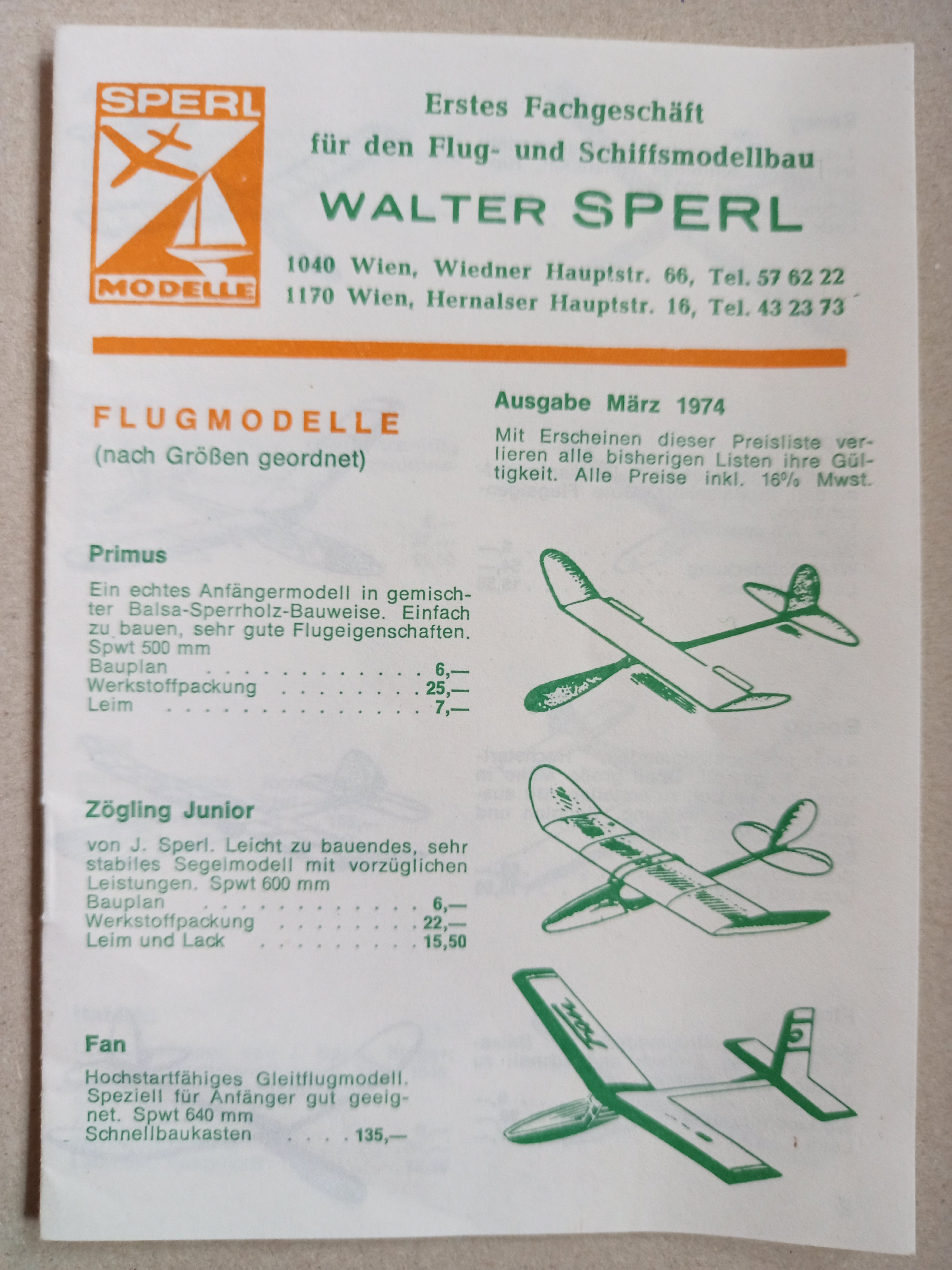 Minikatalog Sperl - Wien (Deutsches Segelflugmuseum mit Modellflug CC BY-NC-SA)