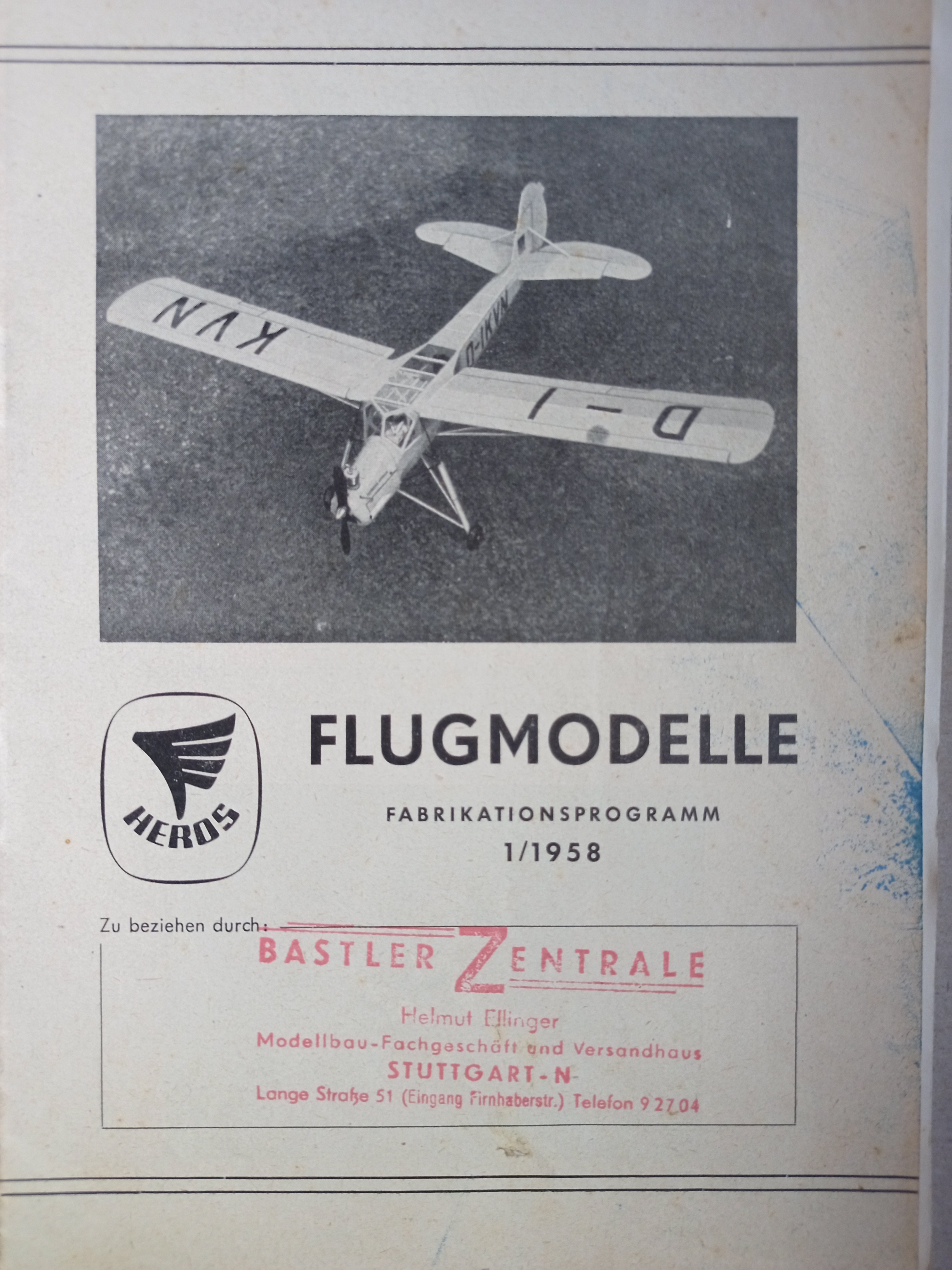Heros Flugmodelle 1958 (Deutsches Segelflugmuseum mit Modellflug CC BY-NC-SA)