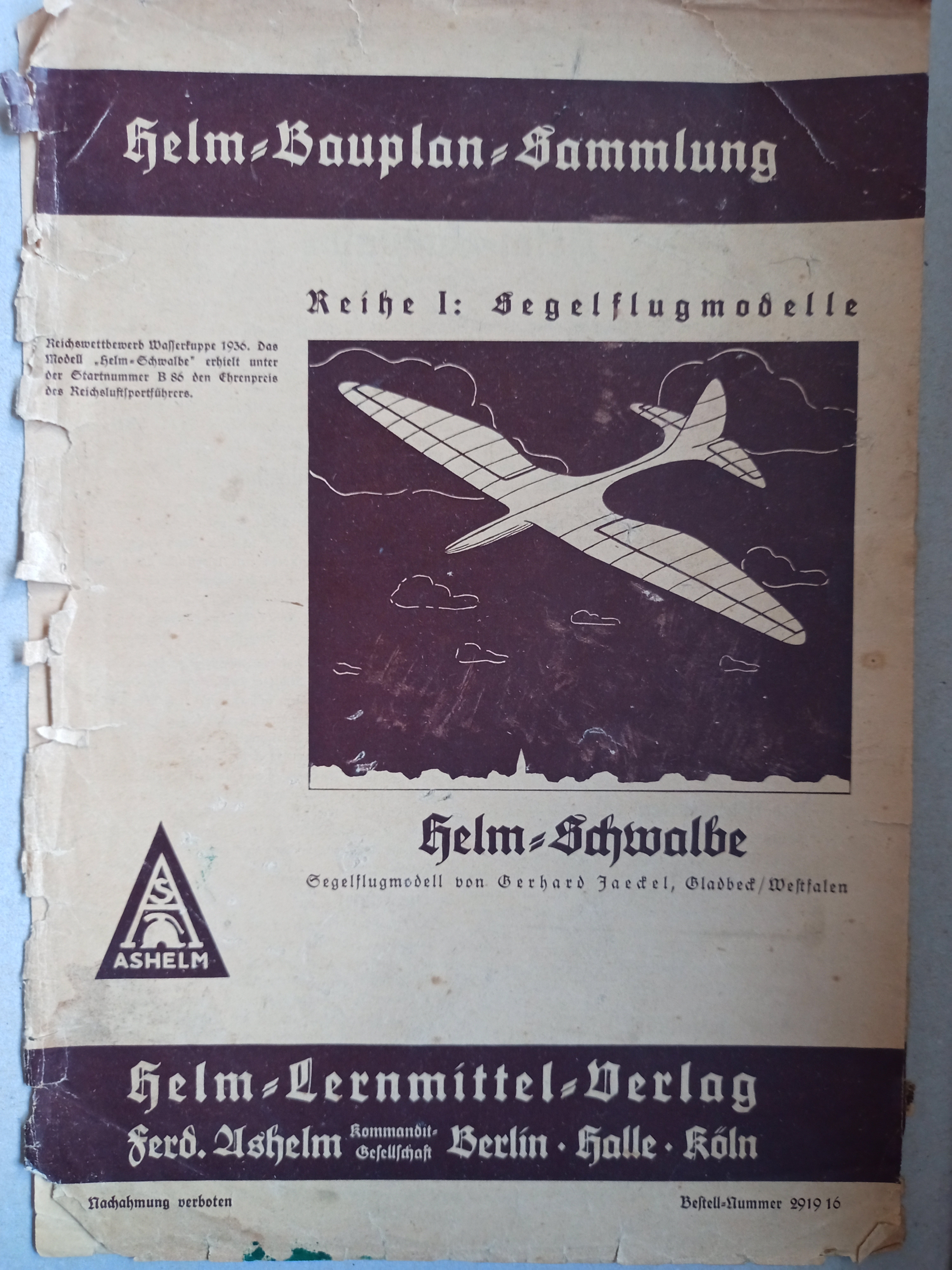 Helm Bauplansammlung (Deutsches Segelflugmuseum mit Modellflug CC BY-NC-SA)