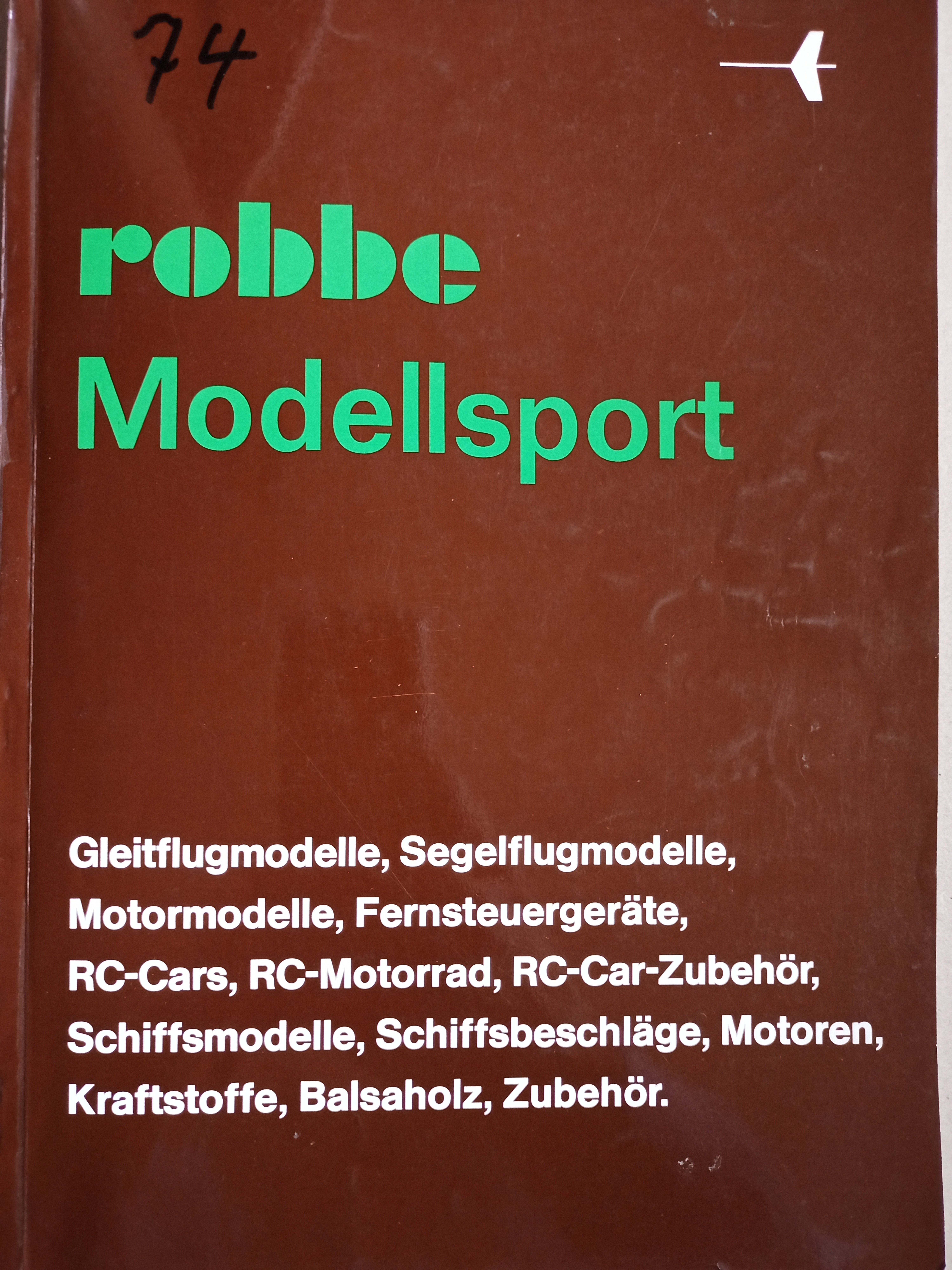 Robbe Katalog 1974 (Deutsches Segelflugmuseum mit Modellflug CC BY-NC-SA)