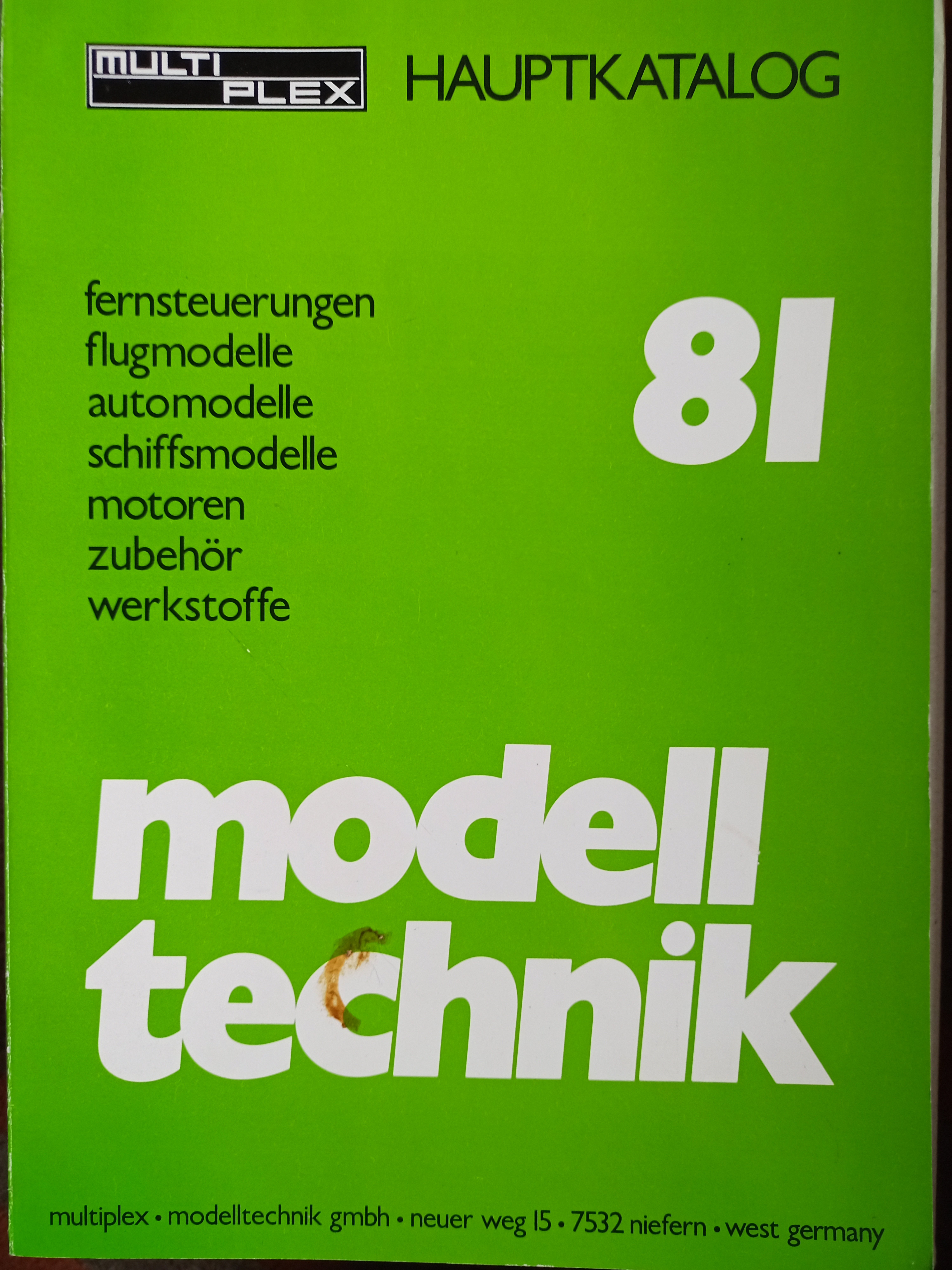 Multiplex Katalog 1981 (Deutsches Segelflugmuseum mit Modellflug CC BY-NC-SA)