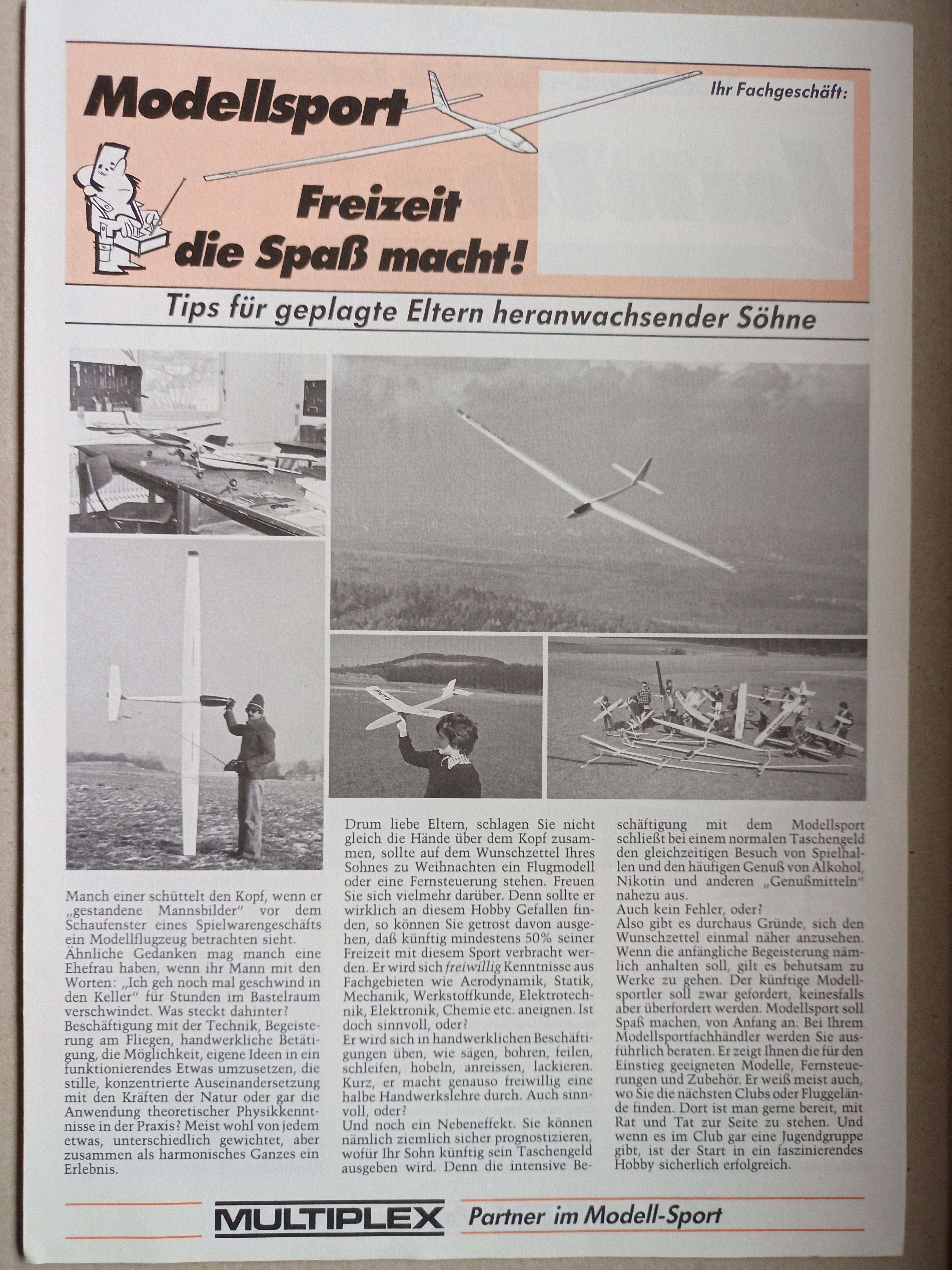 Multiplex Prospekt (Deutsches Segelflugmuseum mit Modellflug CC BY-NC-SA)