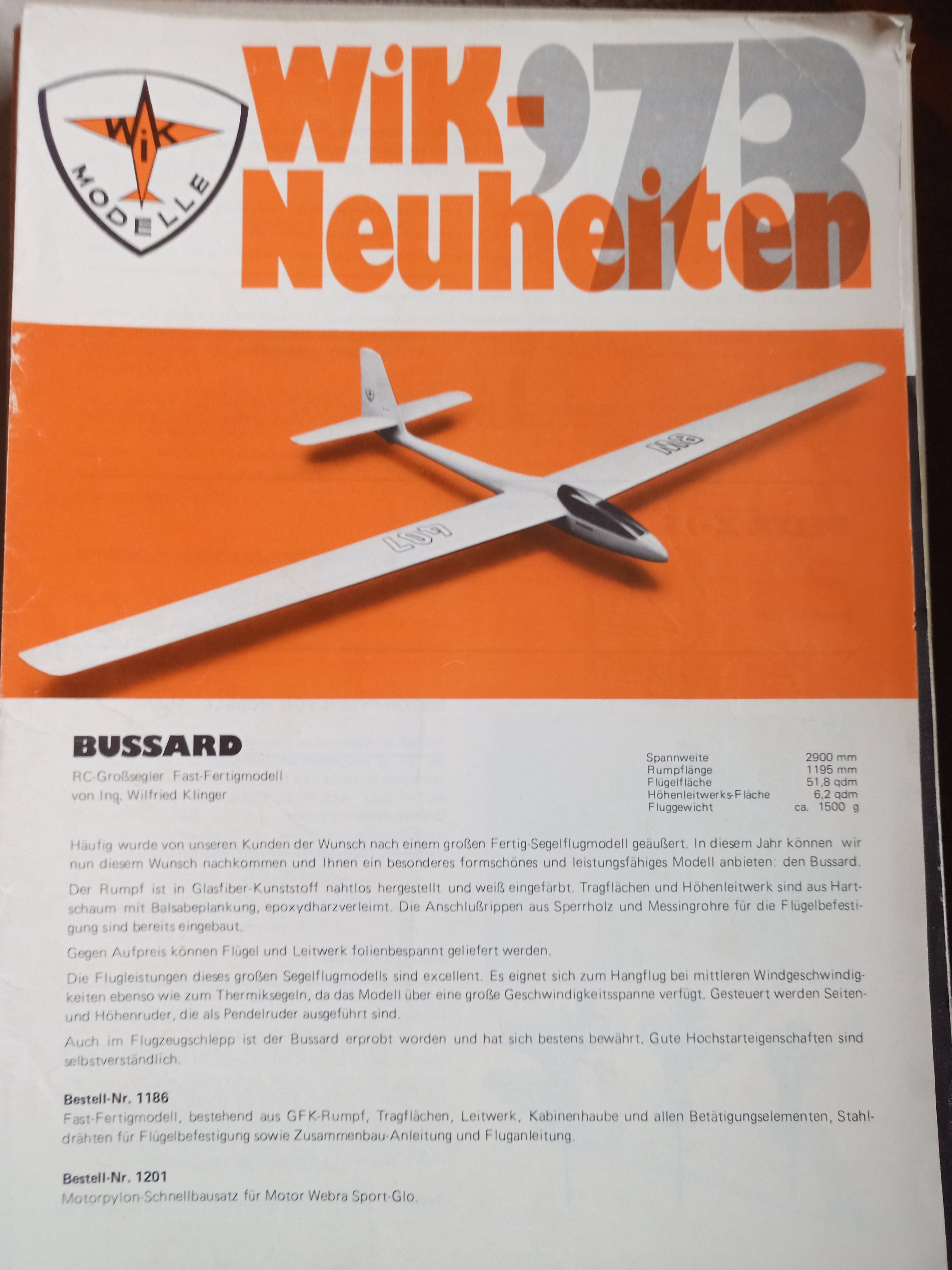 WIK Neuheiten 1973 (Deutsches Segelflugmuseum mit Modellflug CC BY-NC-SA)