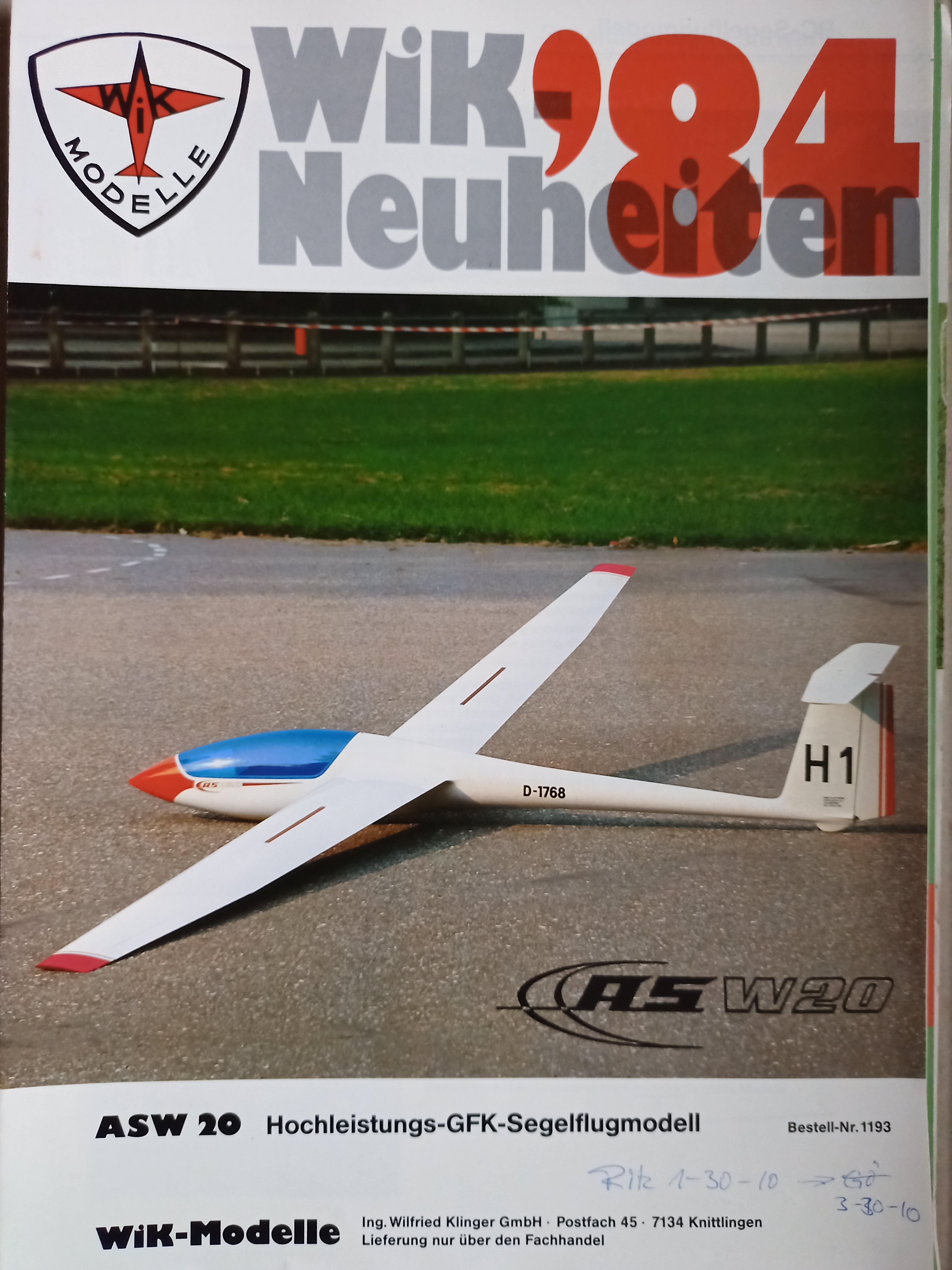 WIK Neuheiten 1984 (Deutsches Segelflugmuseum mit Modellflug CC BY-NC-SA)