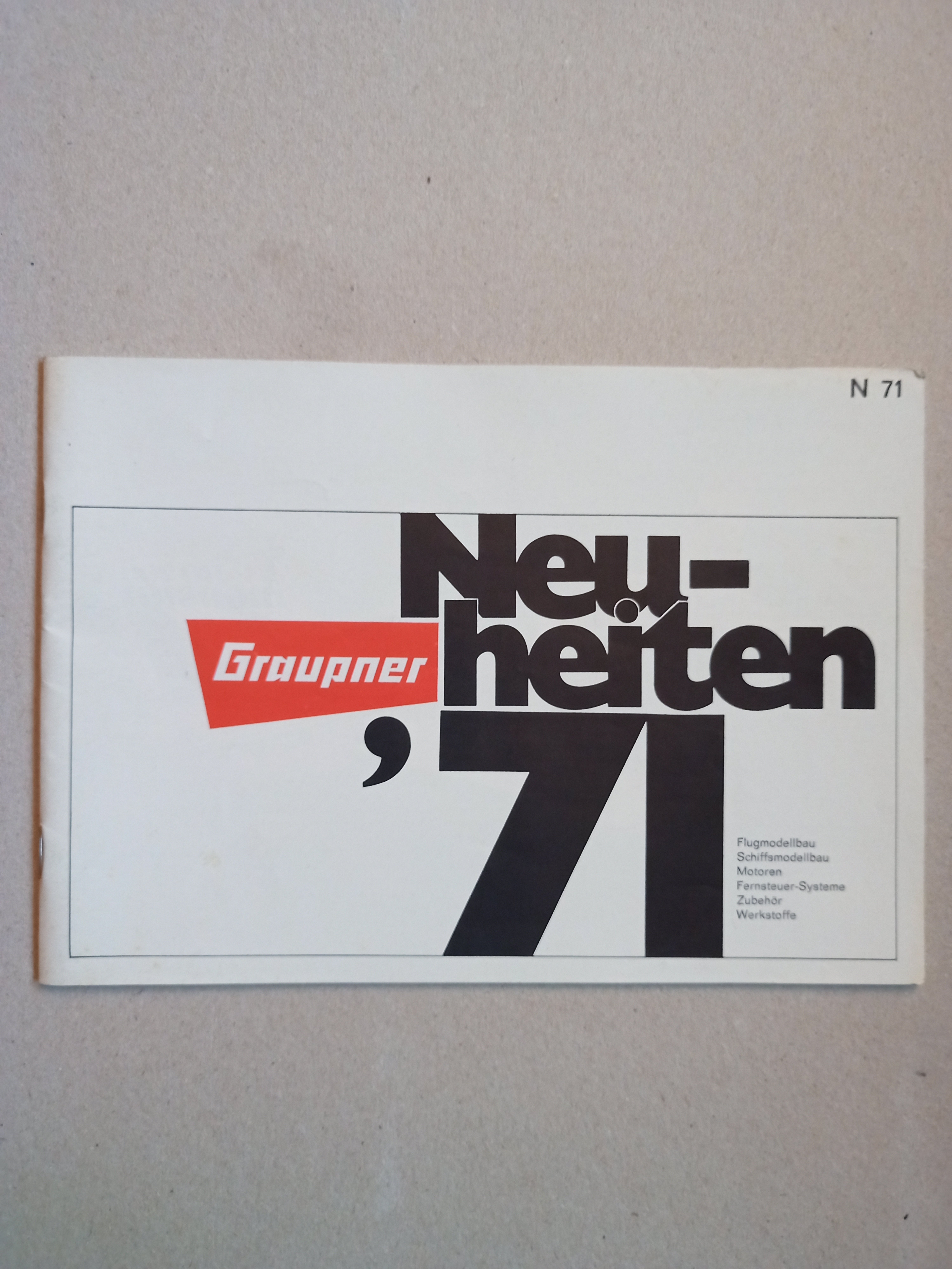 Graupner Neuheiten 1971 (Deutsches Segelflugmuseum mit Modellflug CC BY-NC-SA)