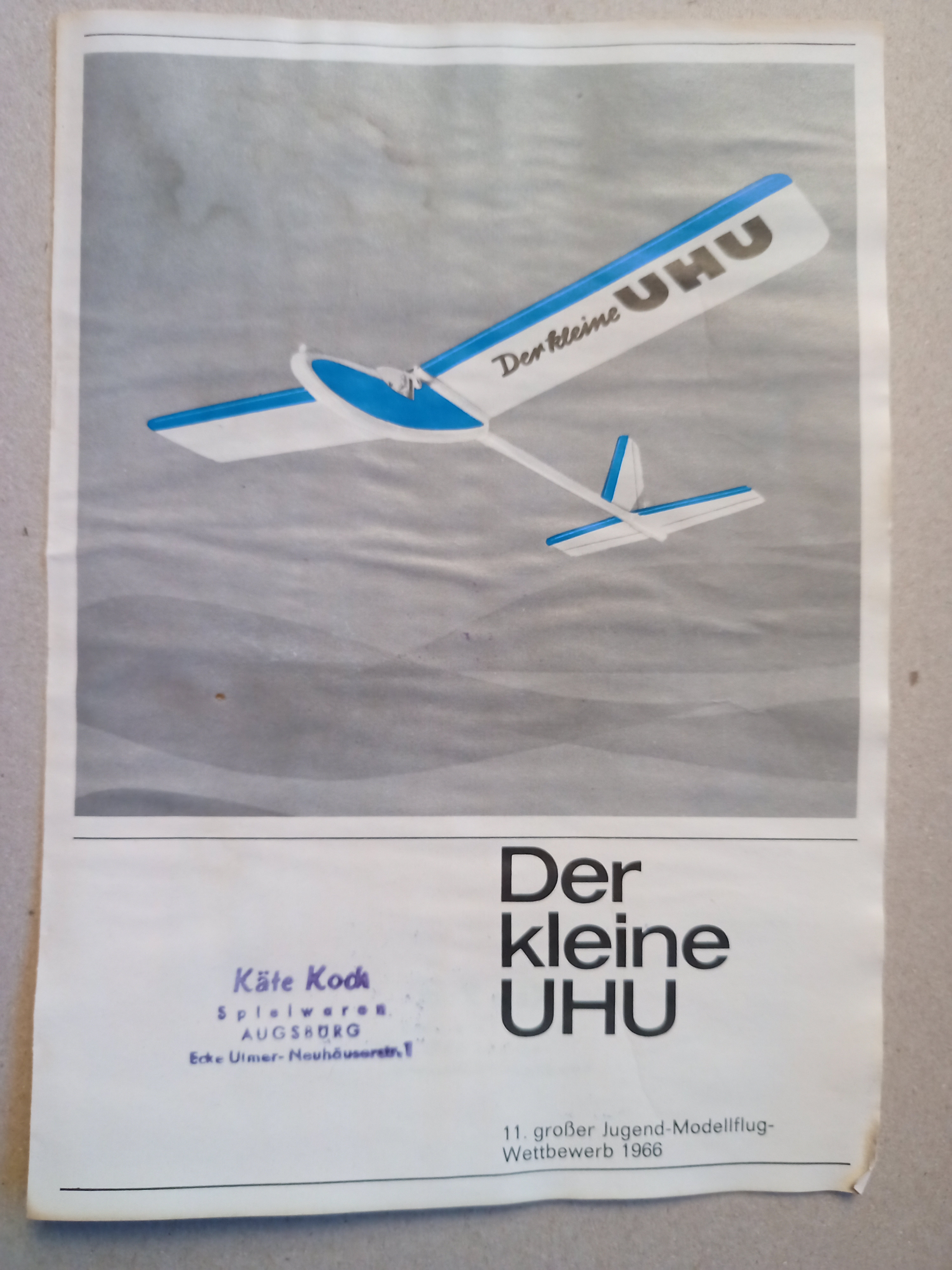 Graupner Flyer der kleine UHU (Deutsches Segelflugmuseum mit Modellflug CC BY-NC-SA)