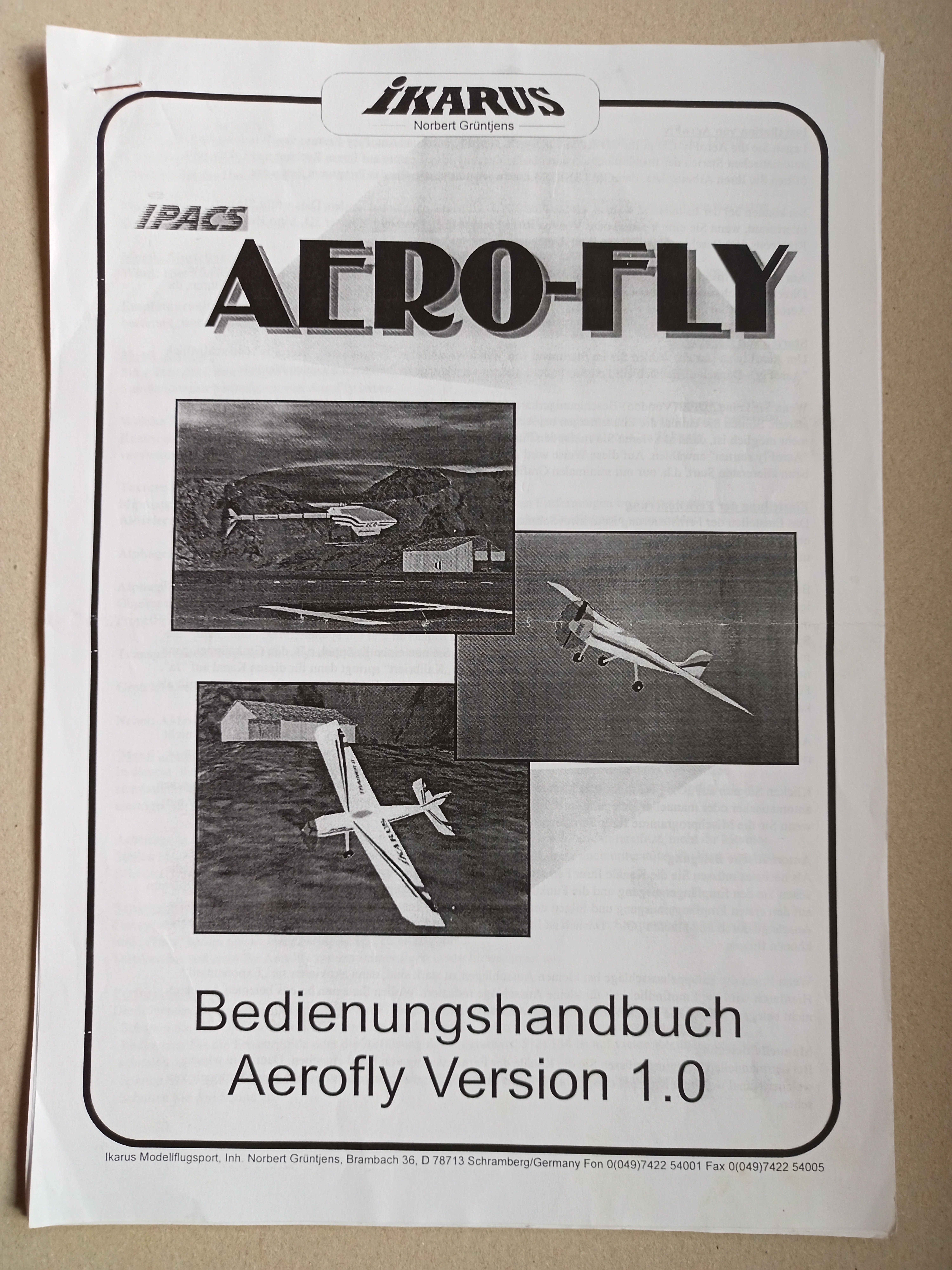 Bedienungsanleitung Aero Fly Modellflugsimulator (Deutsches Segelflugmuseum mit Modellflug CC BY-NC-SA)