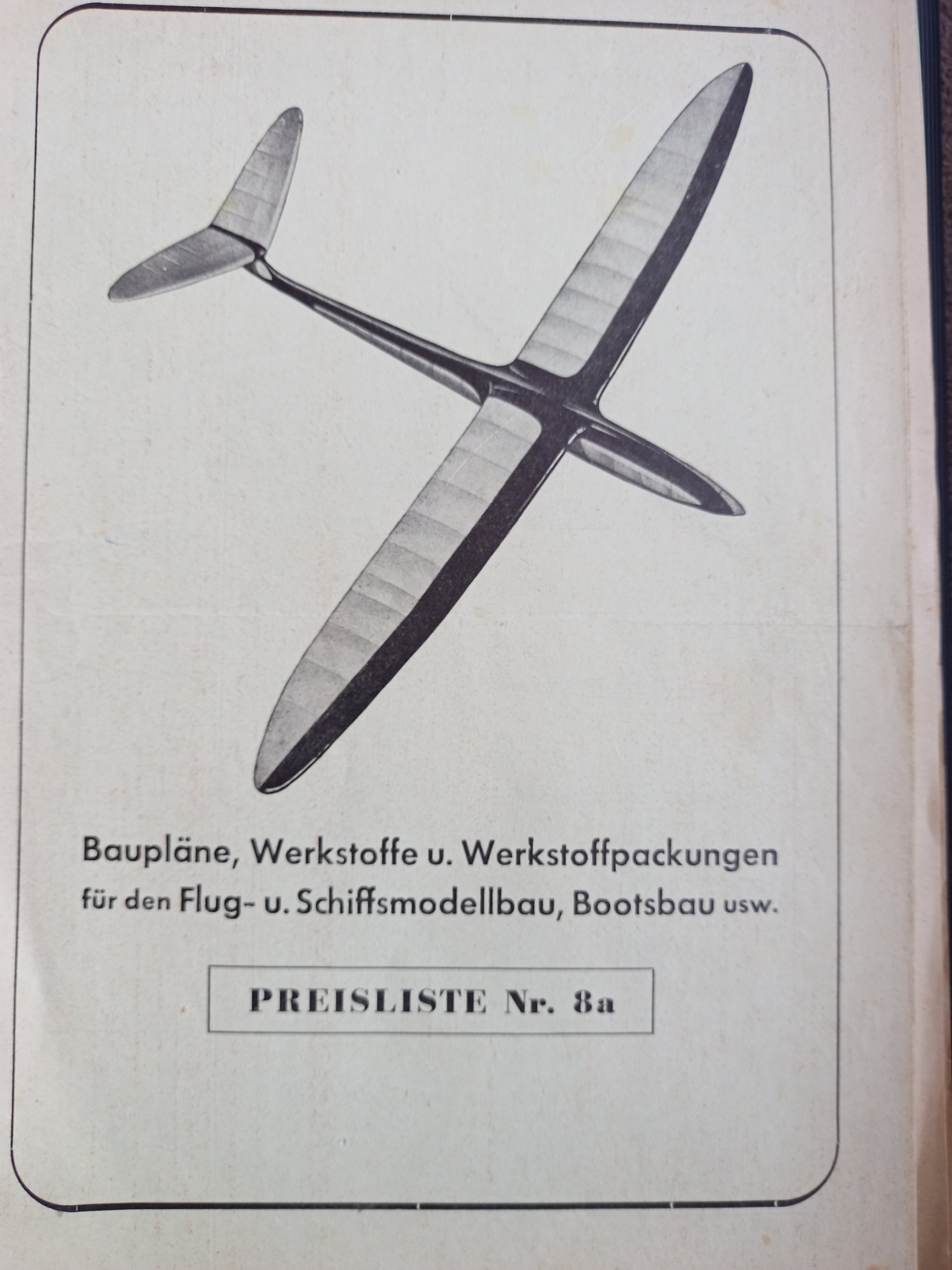 Graupner Preisliste 8a (Deutsches Segelflugmuseum mit Modellflug CC BY-NC-SA)