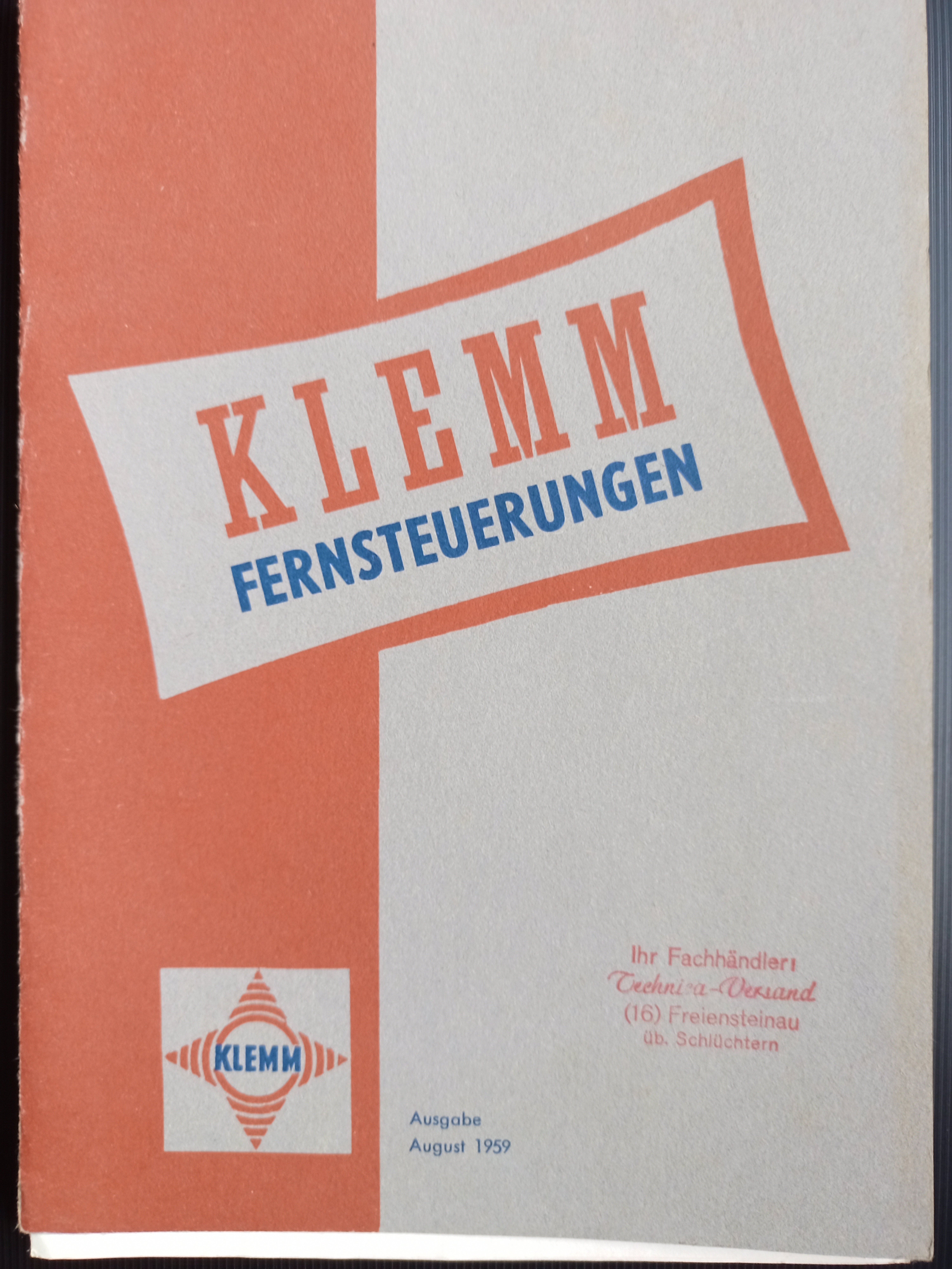 Prospekt Klemm Fernsteuerungen 1959 (Deutsches Segelflugmuseum mit Modellflug CC BY-NC-SA)