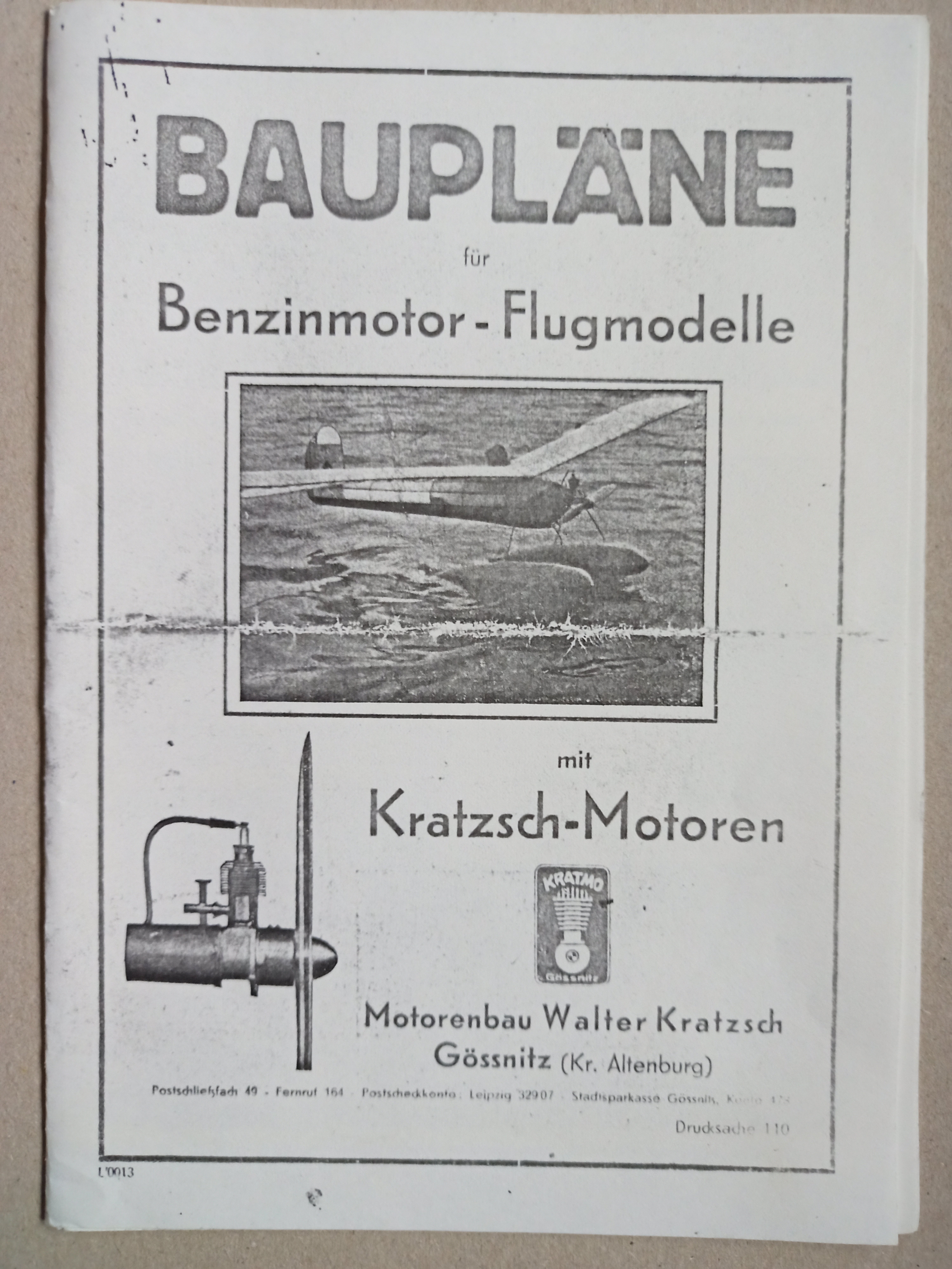 Katalog Flugmodelle mit Kratmo 30 (Deutsches Segelflugmuseum mit Modellflug CC BY-NC-SA)
