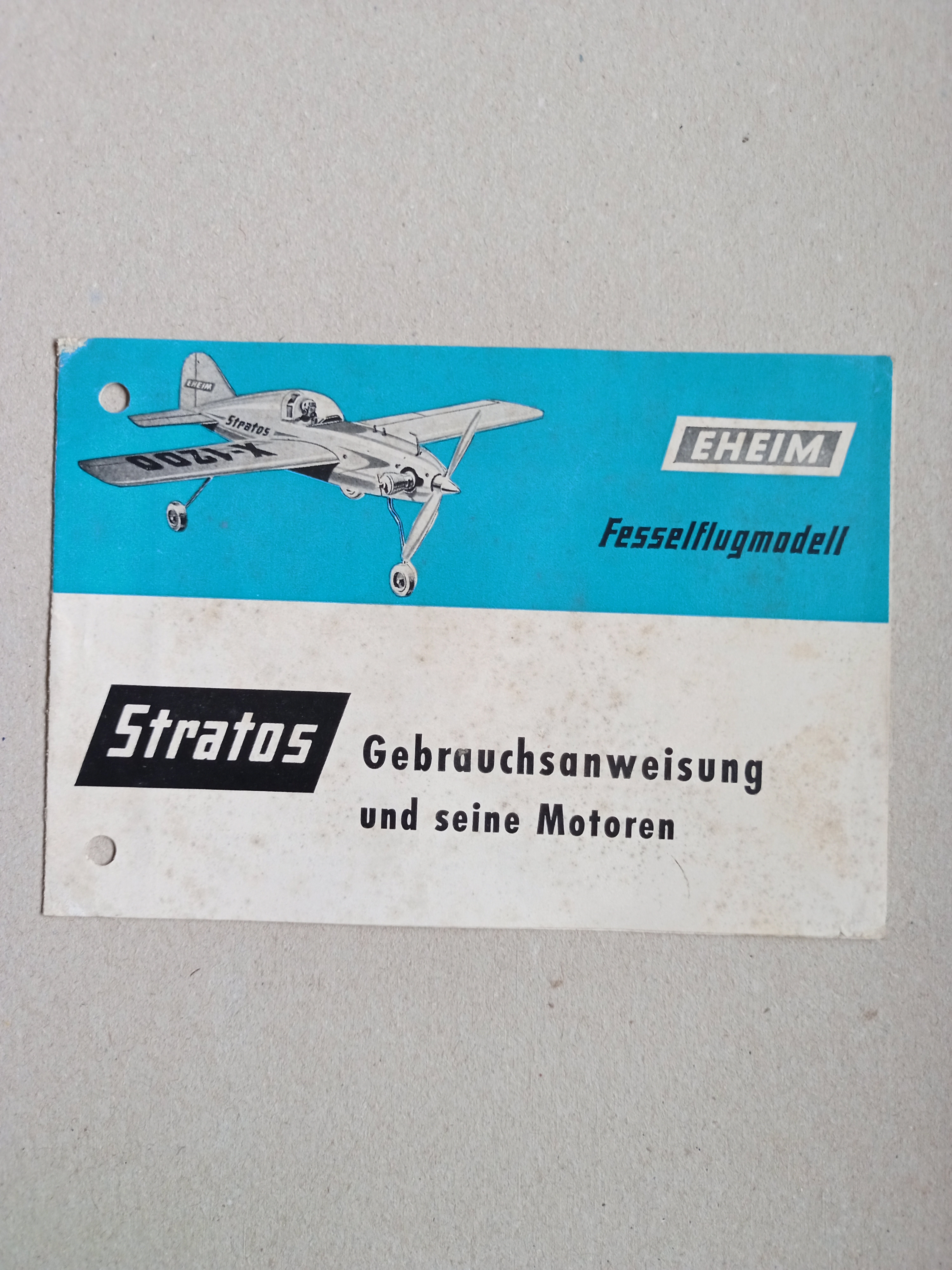 Gebrauchsanweisung Stratos Fesselflugmodell und Motoren (Deutsches Segelflugmuseum mit Modellflug CC BY-NC-SA)