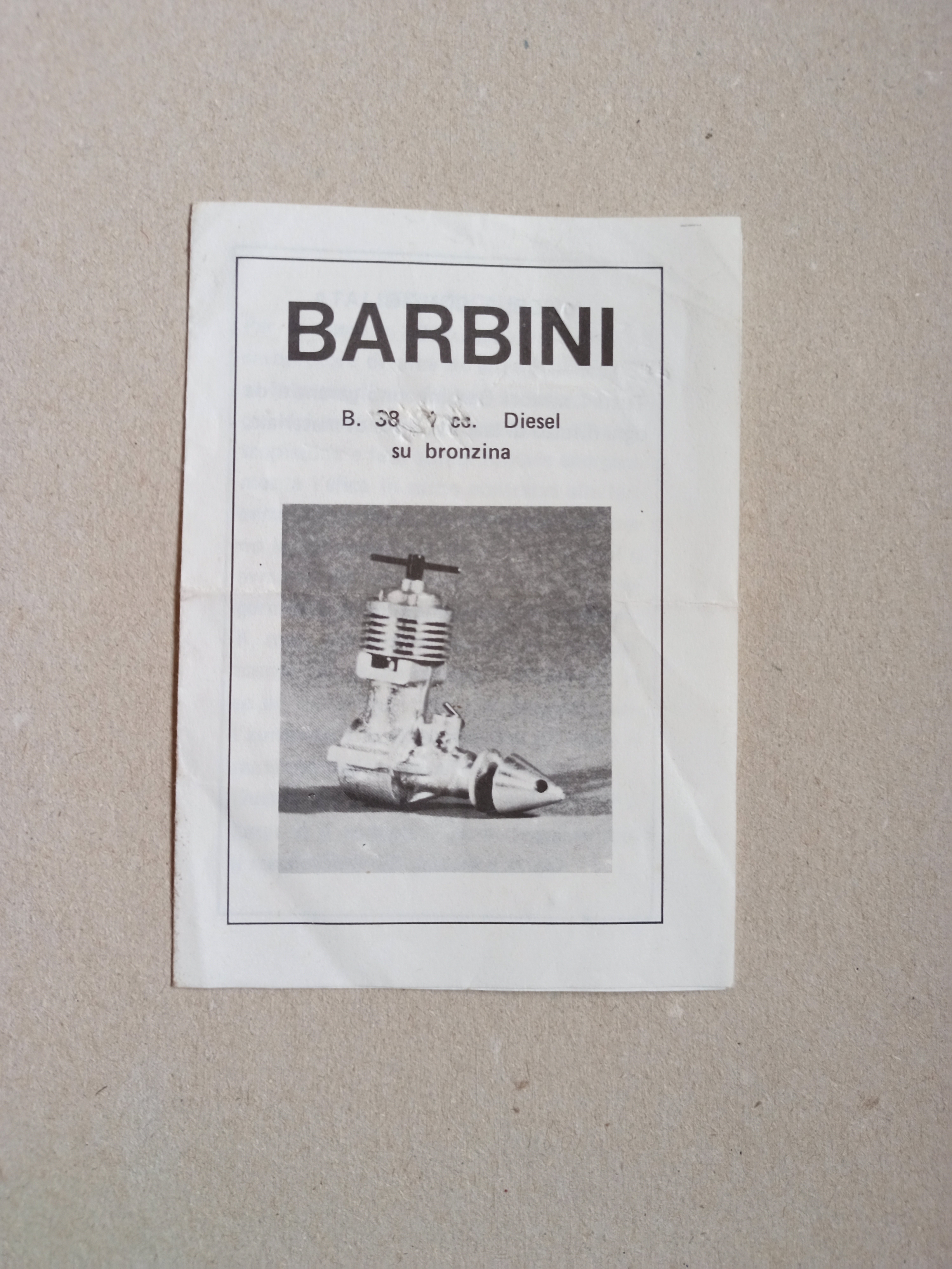 Bedienungsanleitungen BARBINI Diesel (Deutsches Segelflugmuseum mit Modellflug CC BY-NC-SA)