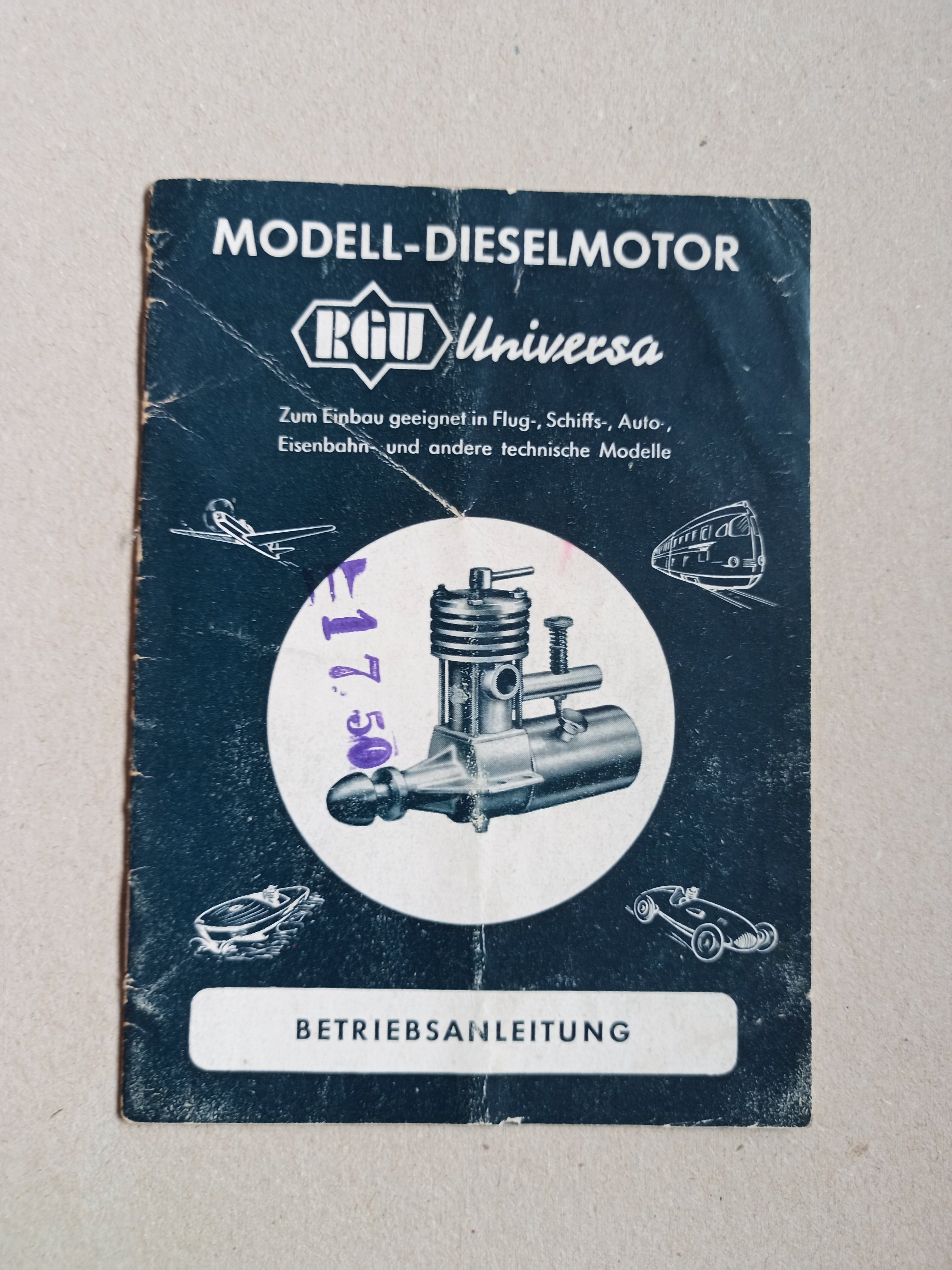 Betriebsanleitung RGU-Universa Dieselmotoren (Deutsches Segelflugmuseum mit Modellflug CC BY-NC-SA)