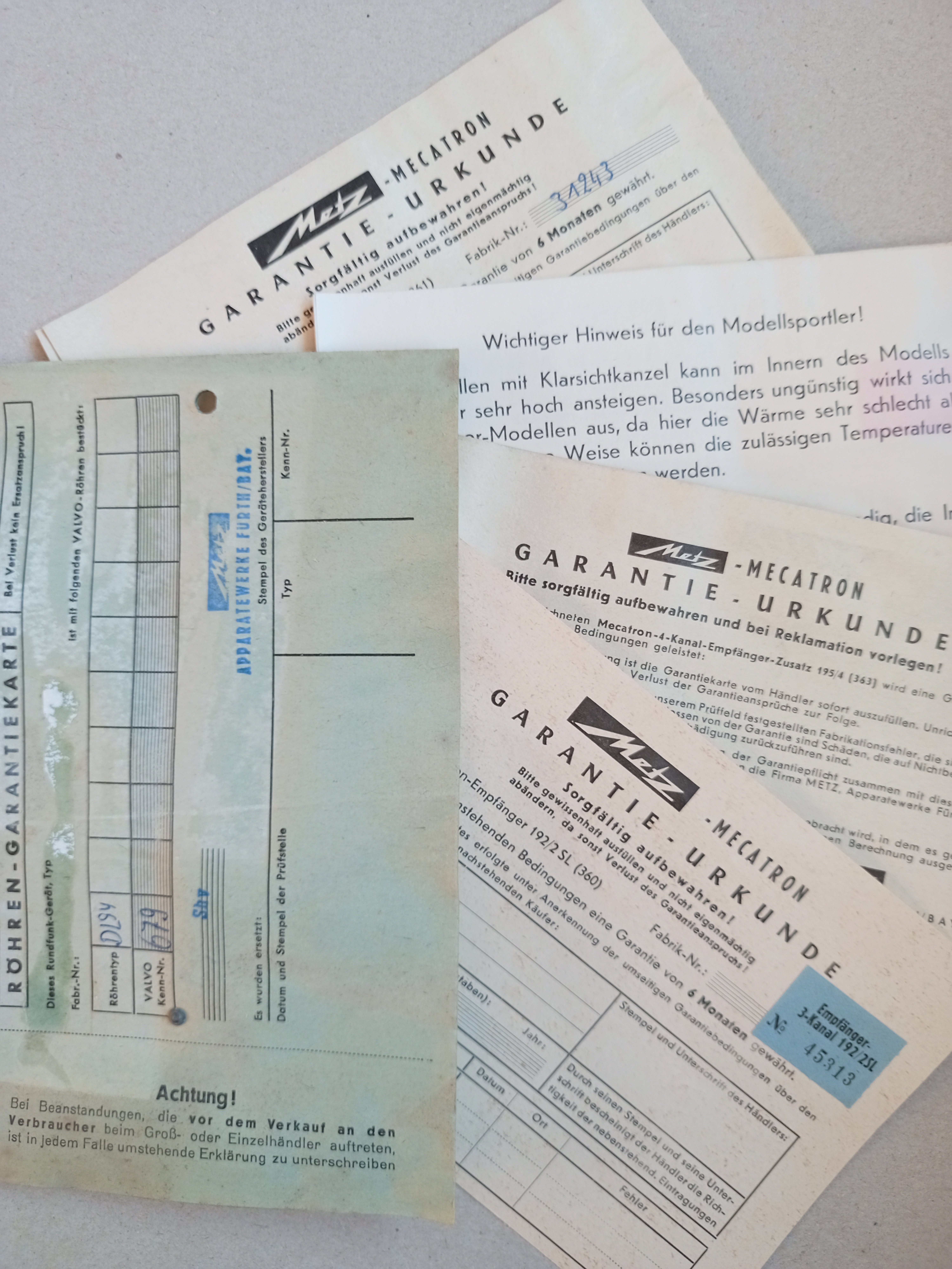 Garantiekarten Metz (Deutsches Segelflugmuseum mit Modellflug CC BY-NC-SA)
