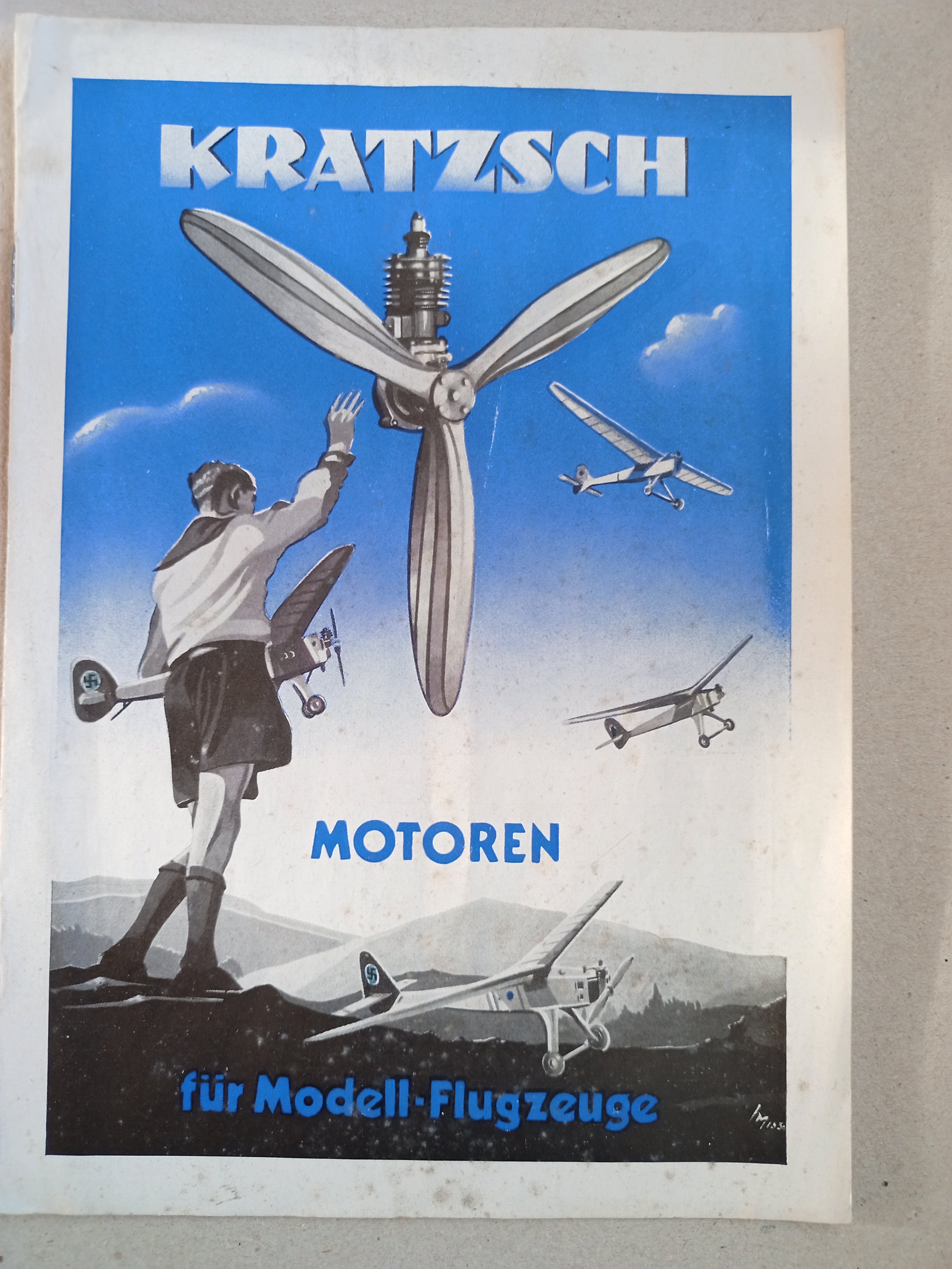 Prospekt Kratzsch Motoren (Deutsches Segelflugmuseum mit Modellflug CC BY-NC-SA)