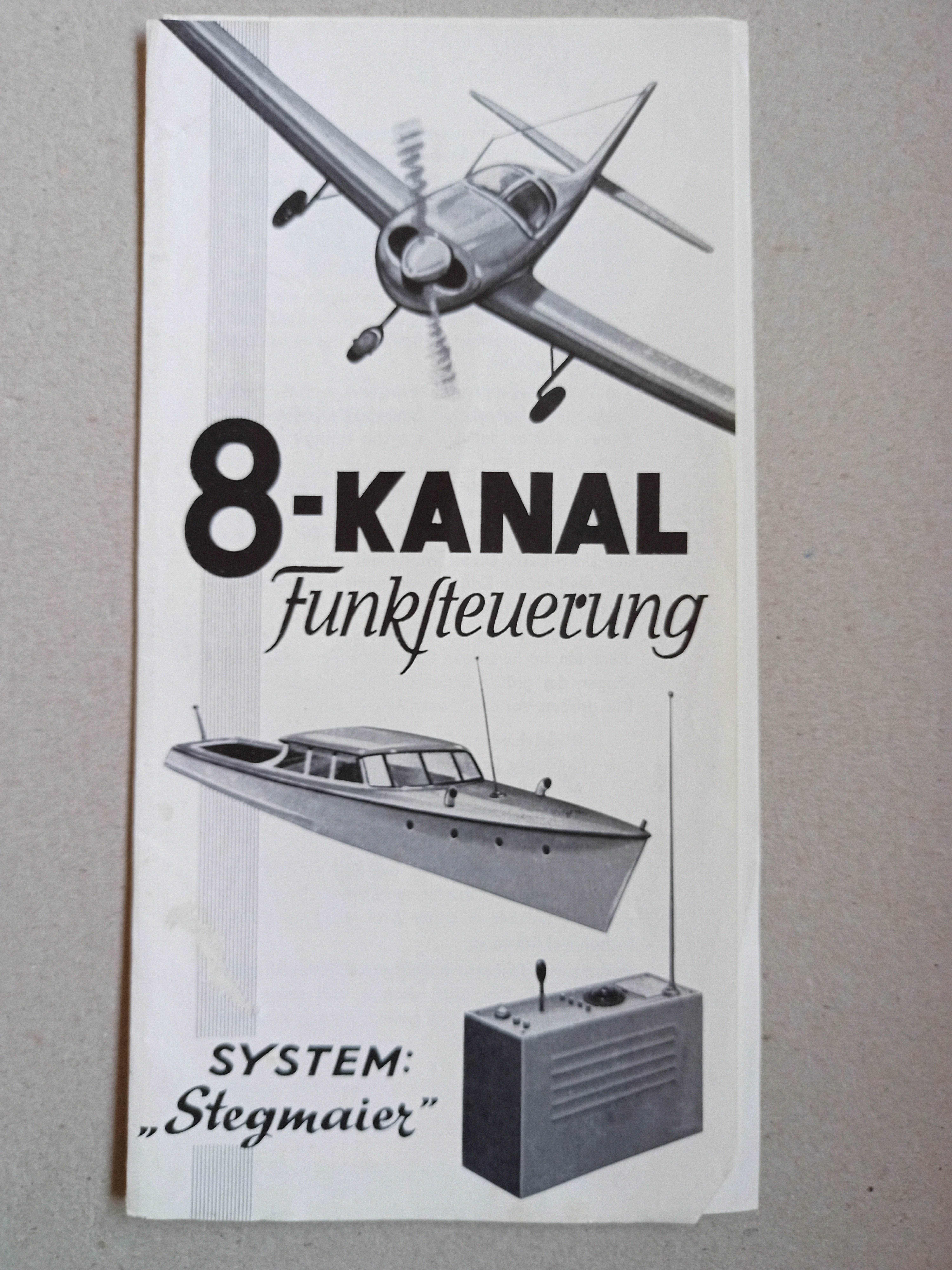 Prospekt Fernsteuerung System Stegmaier (Deutsches Segelflugmuseum mit Modellflug CC BY-NC-SA)