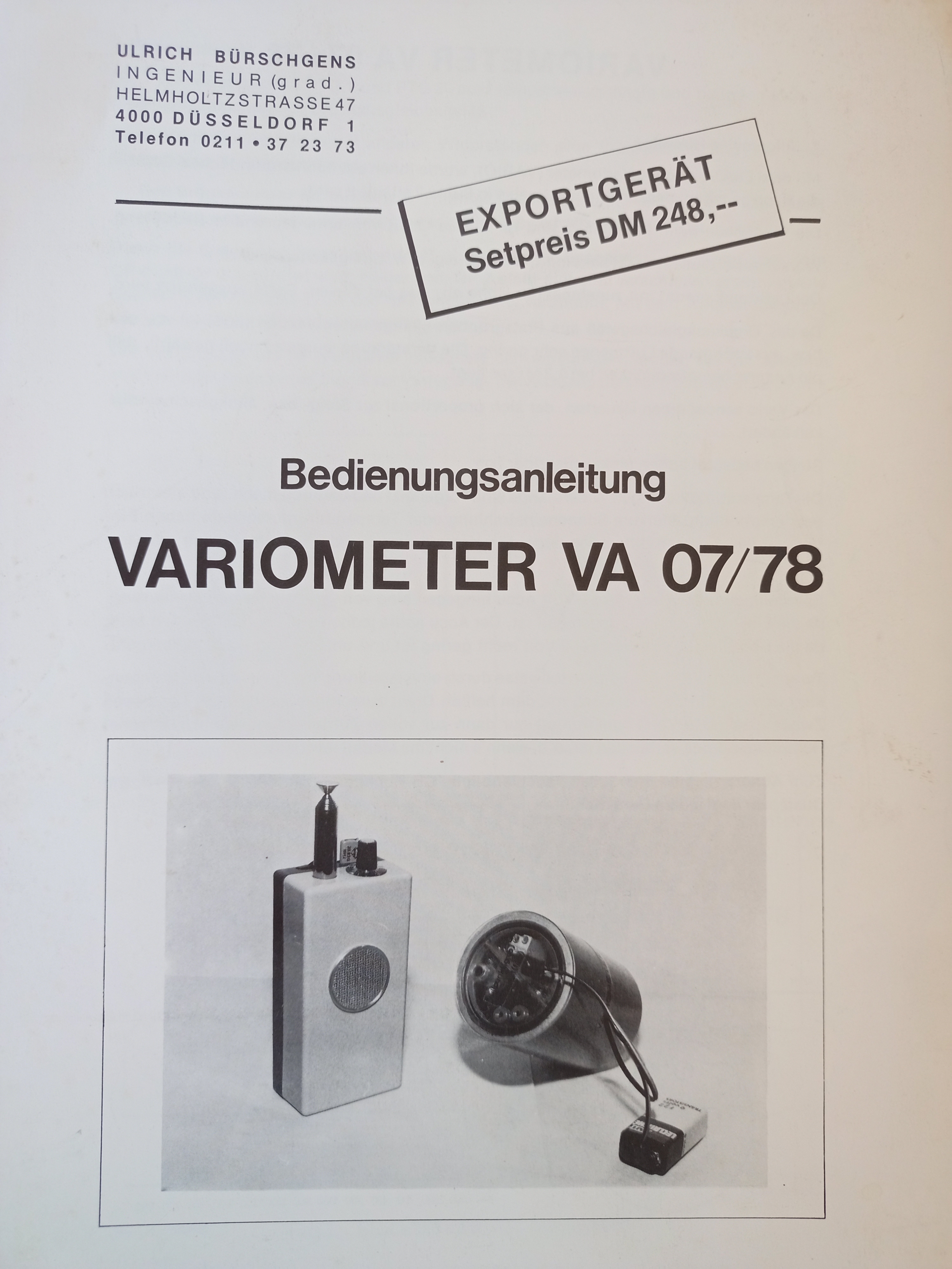 Bürschgens - Variometer VA 07/78 Modellflug (Deutsches Segelflugmuseum mit Modellflug CC BY-NC-SA)