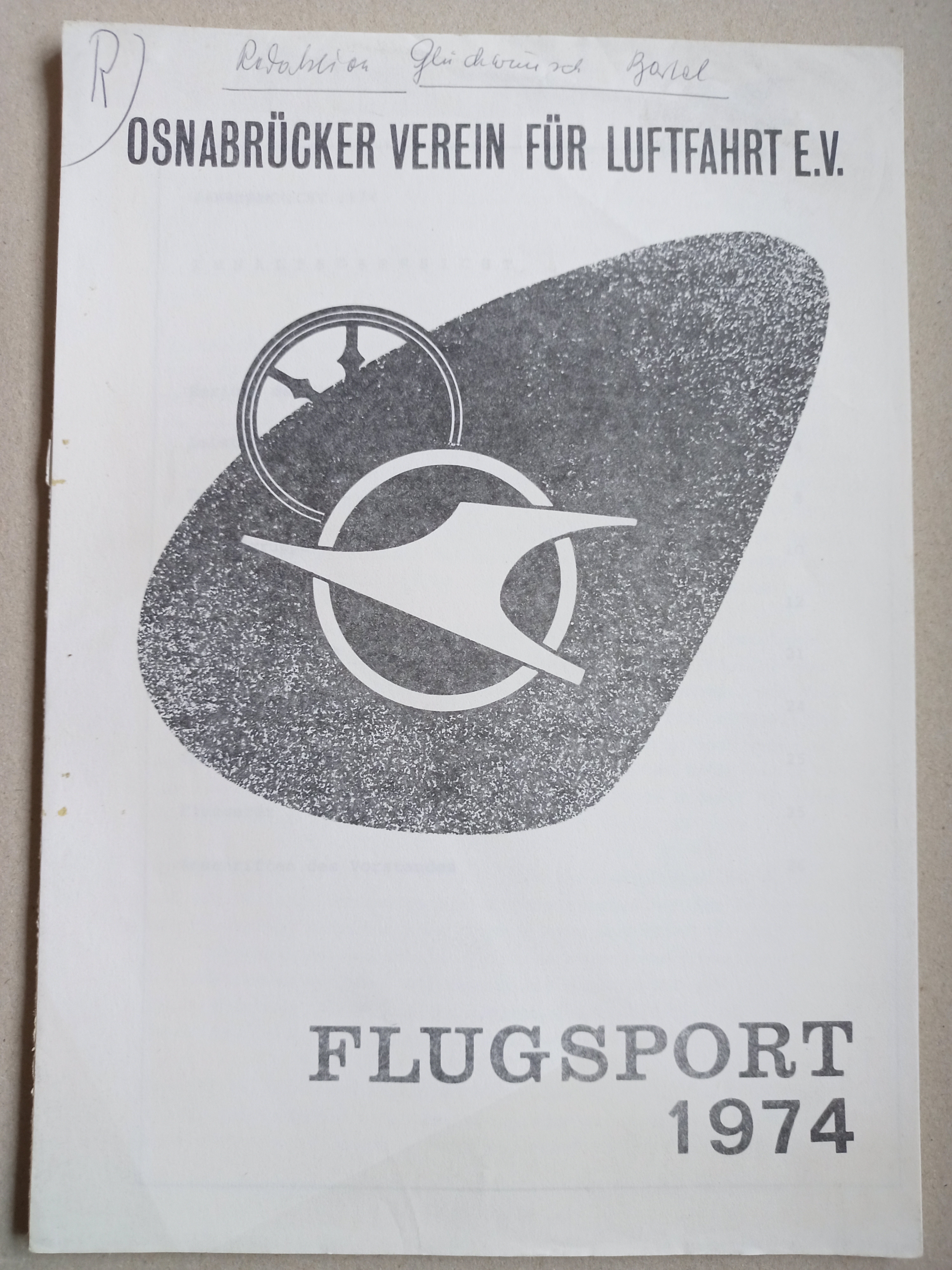 Osnabrück Geschäftsbericht 1974 (Deutsches Segelflugmuseum mit Modellflug CC BY-NC-SA)