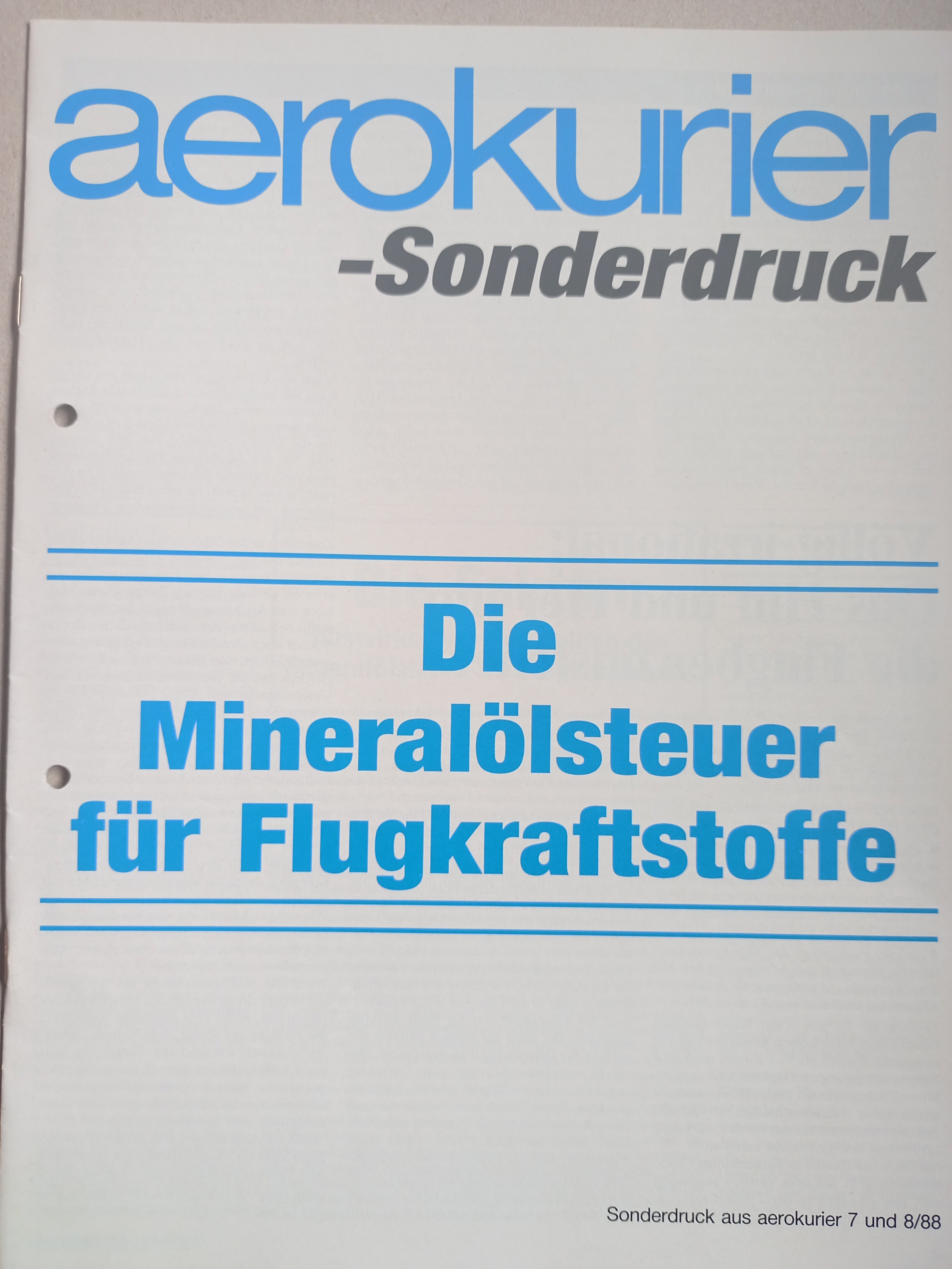 Sonderdruck Aerokurier - Mineralölsteuer (Deutsches Segelflugmuseum mit Modellflug CC BY-NC-SA)