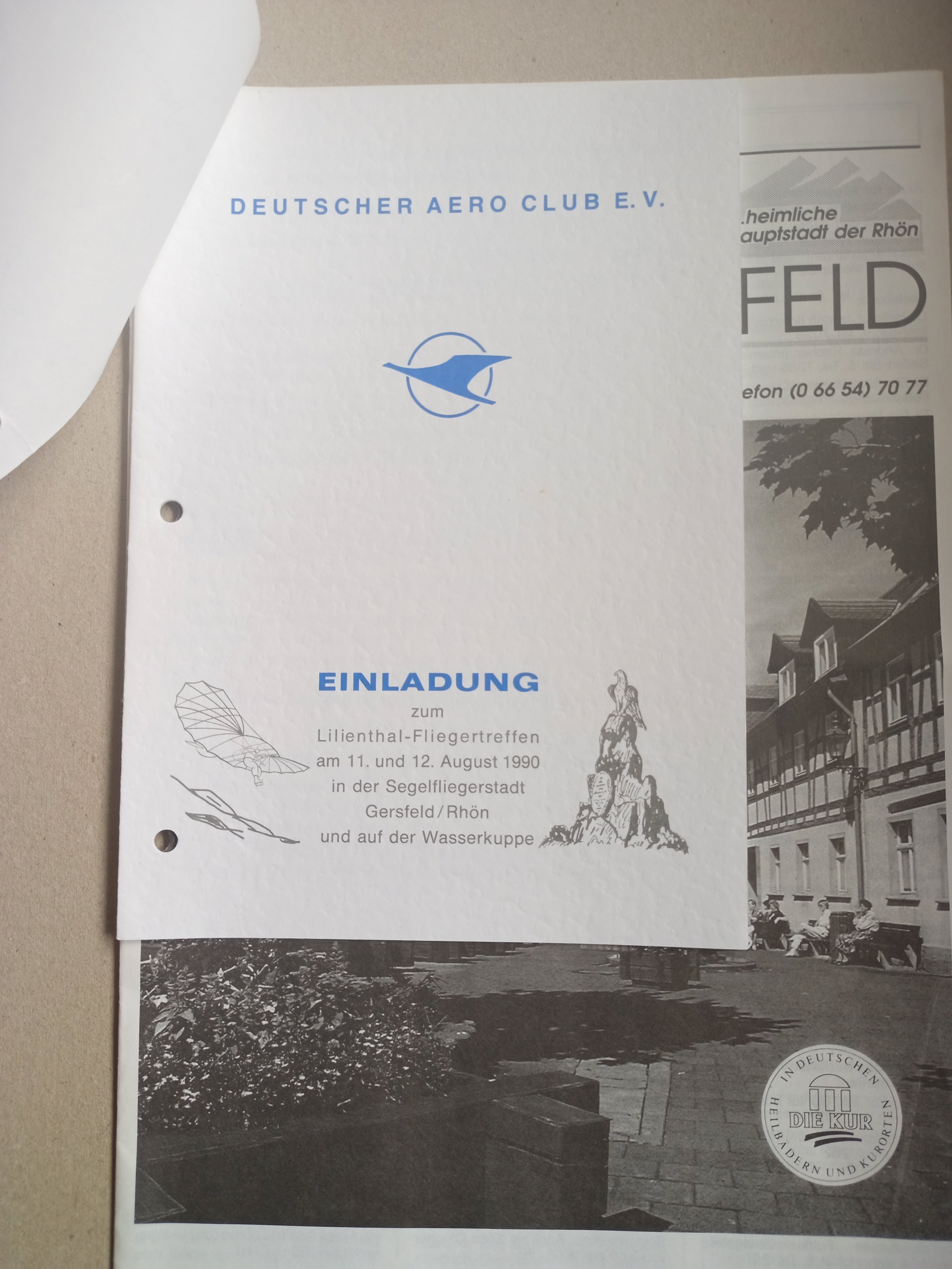 Einladung Lilienthal-Treffen 1990 (Deutsches Segelflugmuseum mit Modellflug CC BY-NC-SA)