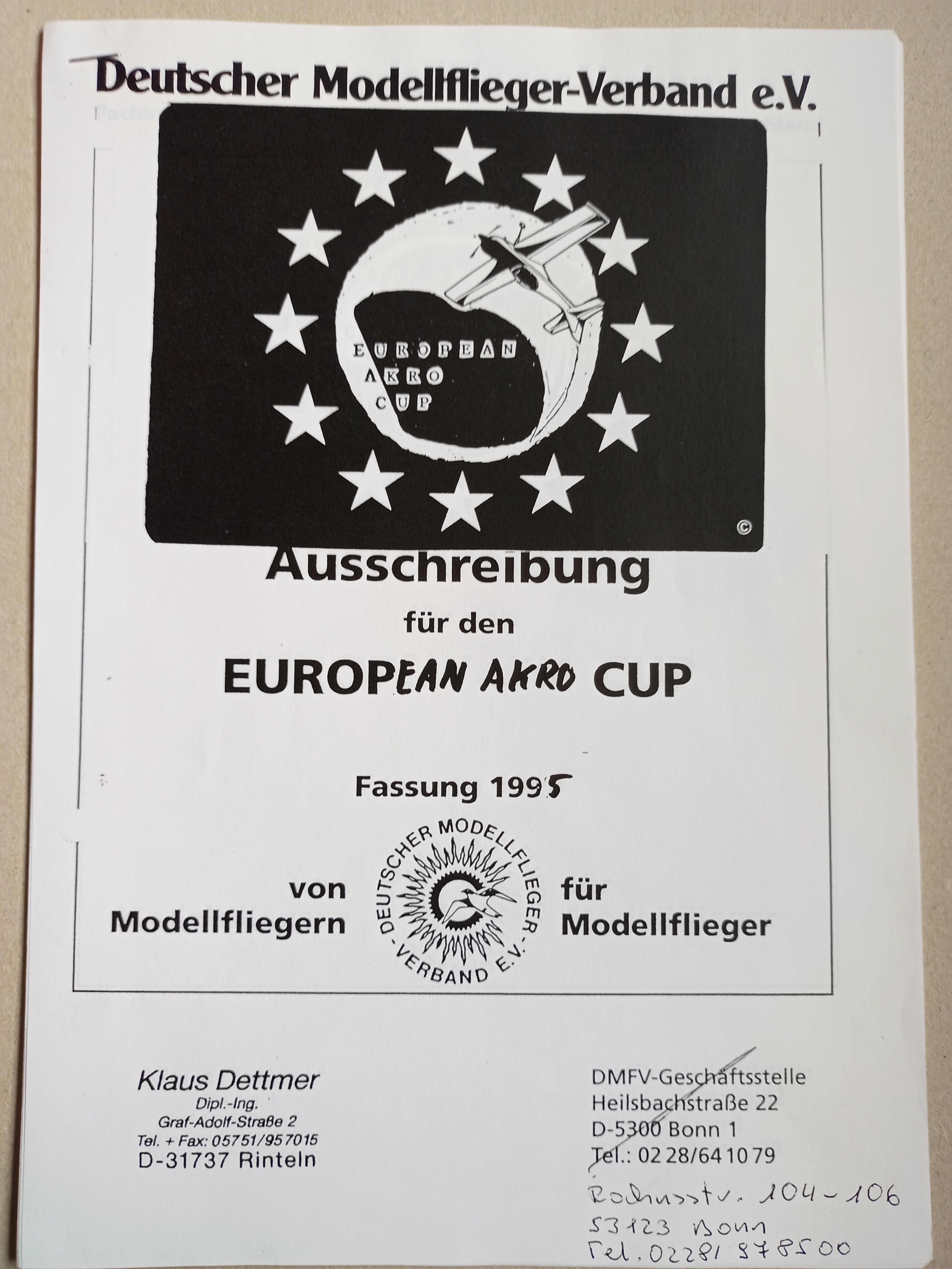 DMFV Ausschreibung European Akro Cup (Deutsches Segelflugmuseum mit Modellflug CC BY-NC-SA)