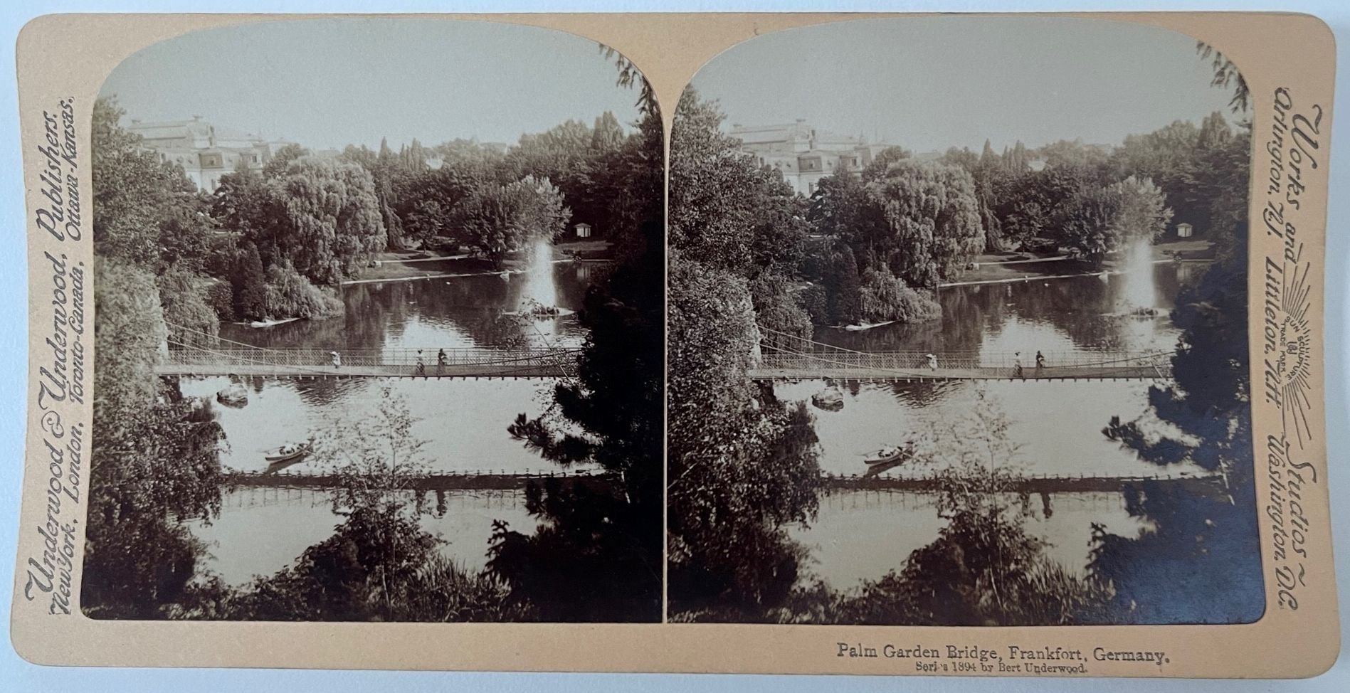 Underwood & Underwood, Palm Garden Bridge, Frankfort, Germany, 1894 (Taunus-Rhein-Main - Regionalgeschichtliche Sammlung Dr. Stefan Naas CC BY-NC-SA)