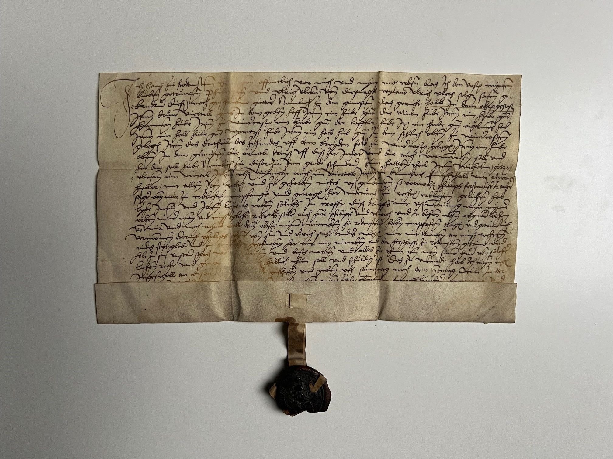 Urkunde, Hans der Jüngere IV. zu Rodenstein für Ulner von Dieburg 1524 (Taunus-Rhein-Main - Regionalgeschichtliche Sammlung Dr. Stefan Naas CC BY-NC-SA)