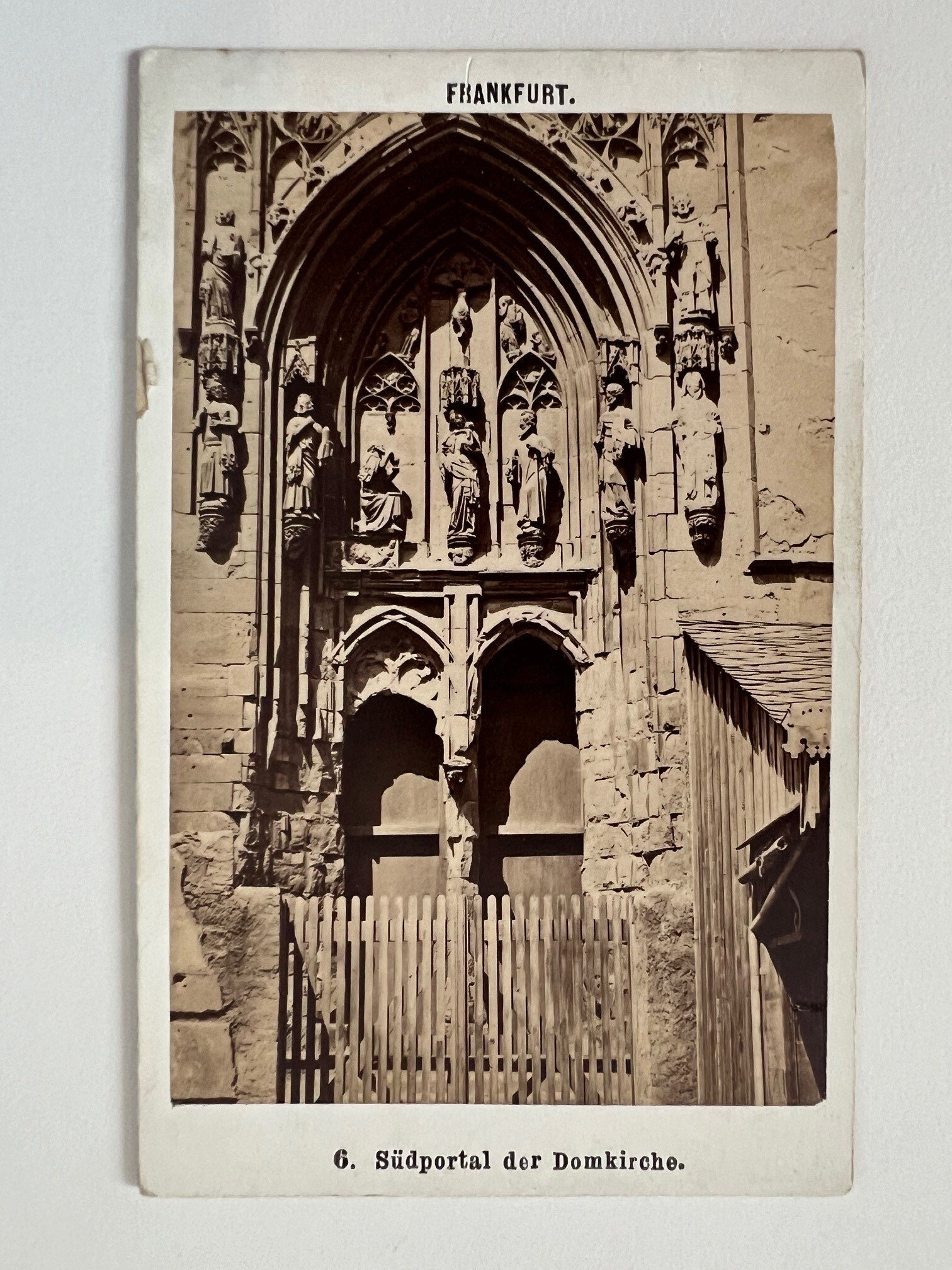 CdV, Frantisek Fridrich, Frankfurt, Nr. 6, Südportal der Domkirche, ca. 1875 (Taunus-Rhein-Main - Regionalgeschichtliche Sammlung Dr. Stefan Naas CC BY-NC-SA)