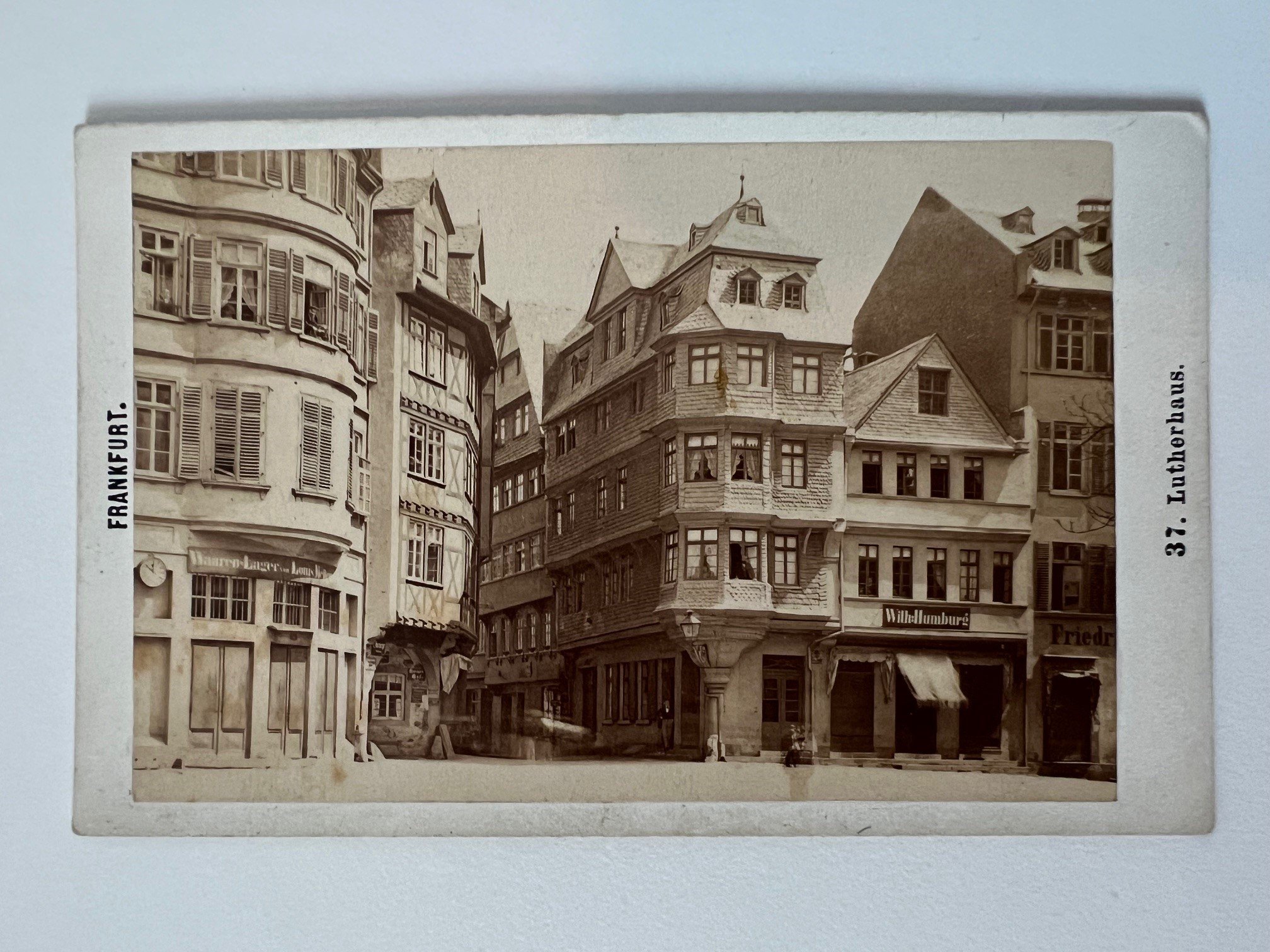 CdV, Frantisek Fridrich, Frankfurt, Nr. 17, Lutherhaus ca. 1875. (Taunus-Rhein-Main - Regionalgeschichtliche Sammlung Dr. Stefan Naas CC BY-NC-SA)
