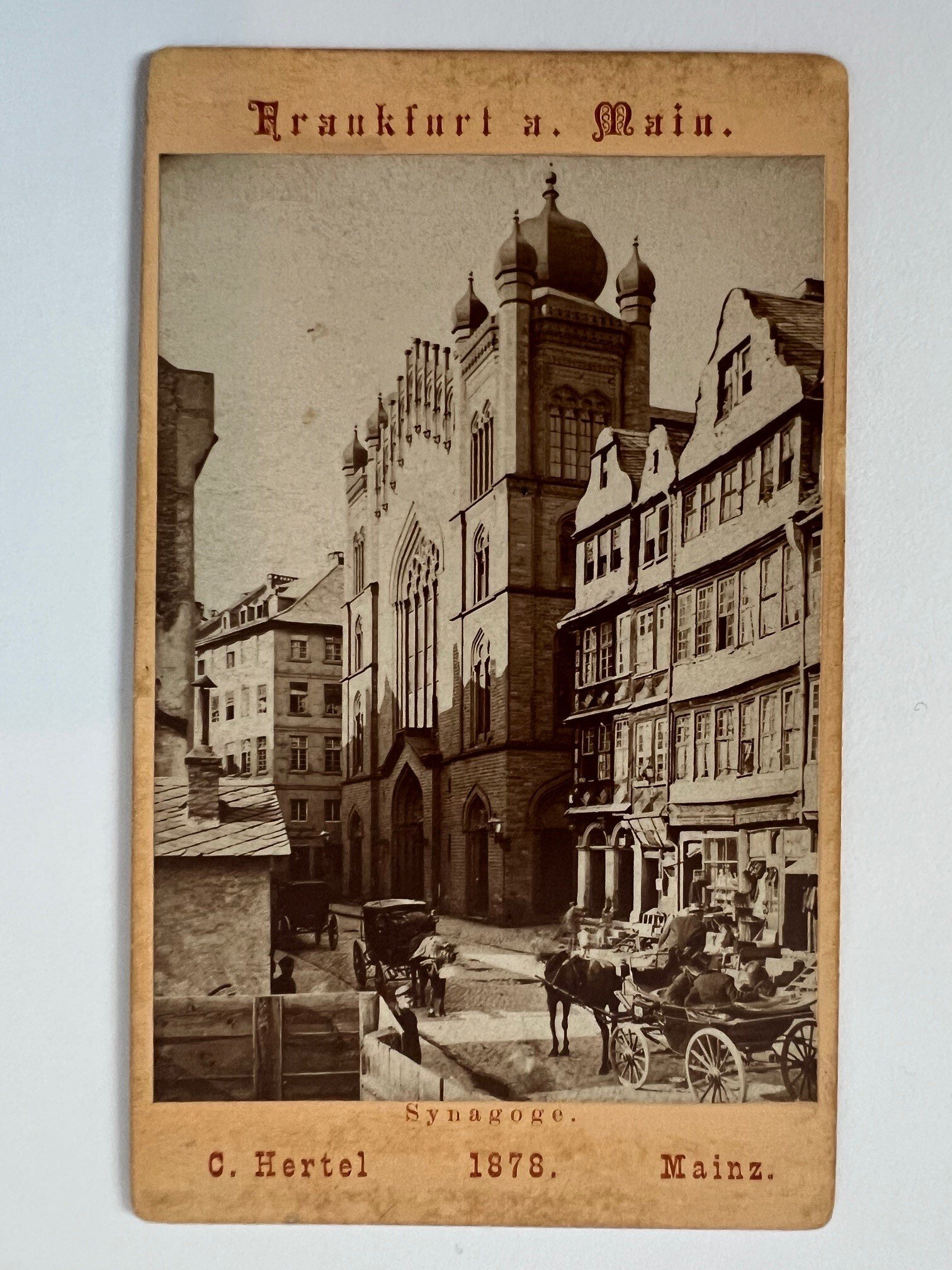 CdV, Carl Hertel, Frankfurt, Synagoge, 1878. (Taunus-Rhein-Main - Regionalgeschichtliche Sammlung Dr. Stefan Naas CC BY-NC-SA)