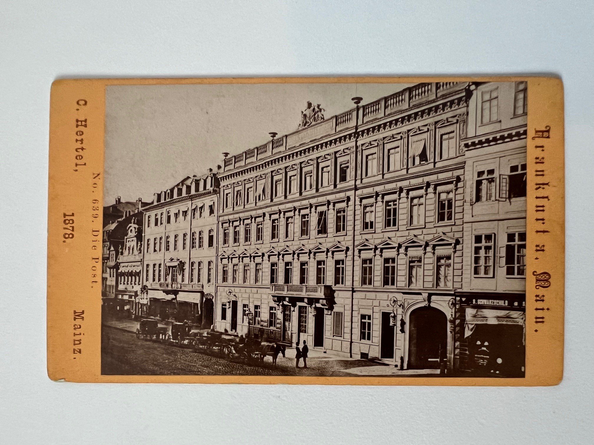 CdV, Carl Hertel, Frankfurt, Die Post, 1878. (Taunus-Rhein-Main - Regionalgeschichtliche Sammlung Dr. Stefan Naas CC BY-NC-SA)